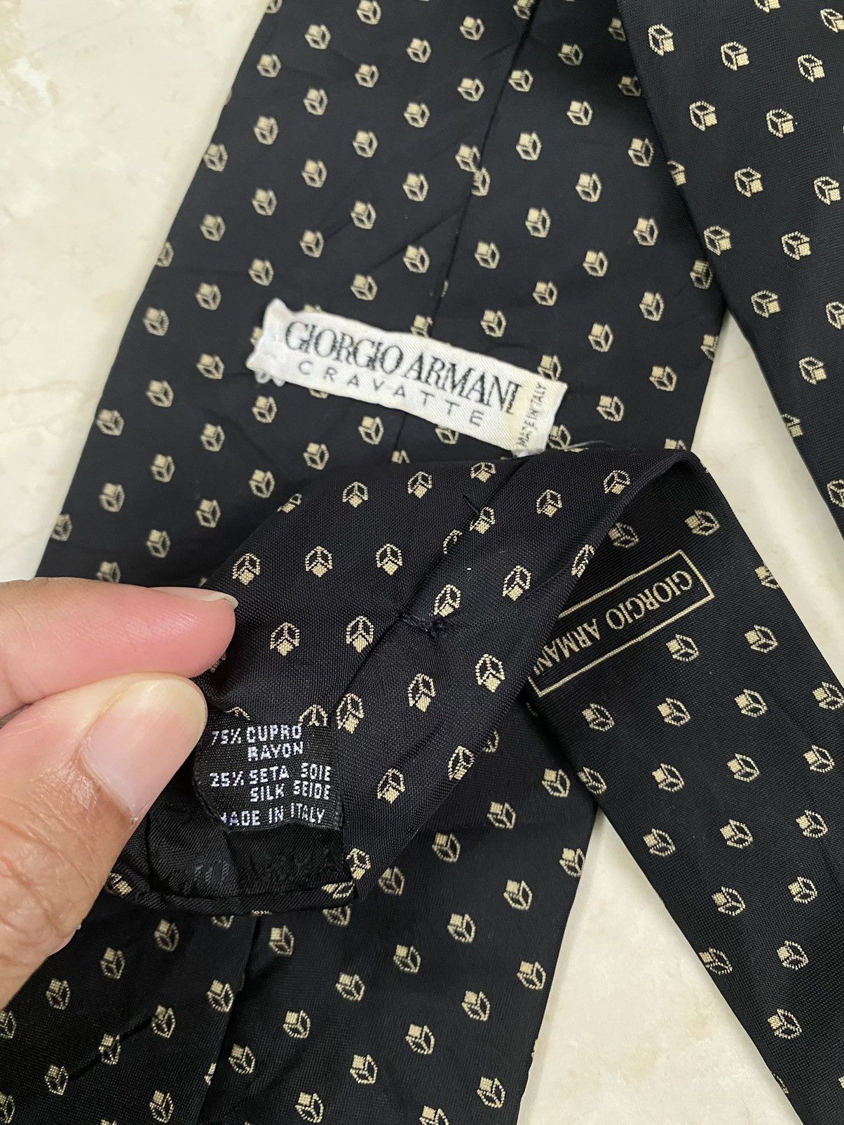 Giorgio Armani × Vintage 💥VINTAGE GIORGIO ARMANI neck tie silk made in Italy ties Size ONE SIZE - 3 Thumbnail
