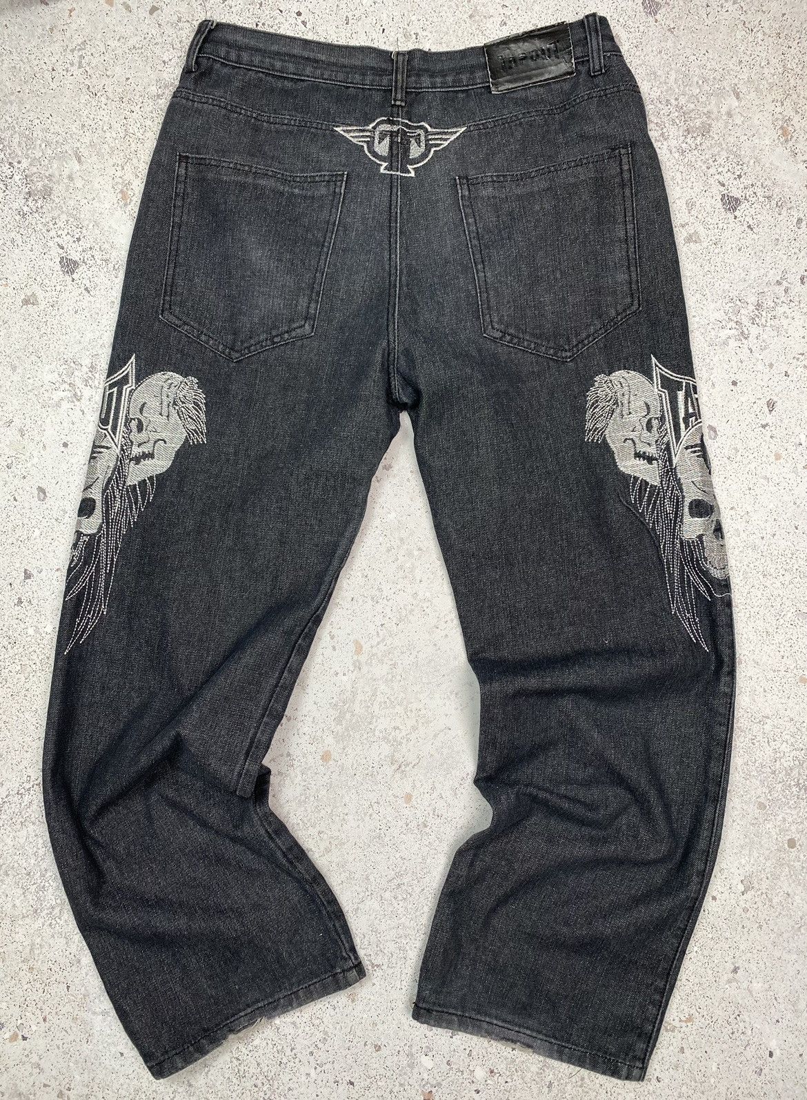 Vintage Vintage Tapout Rap Jeans Big Logo y2k Pants Baggy Skull Men Size US 38 / EU 54 - 15 Thumbnail