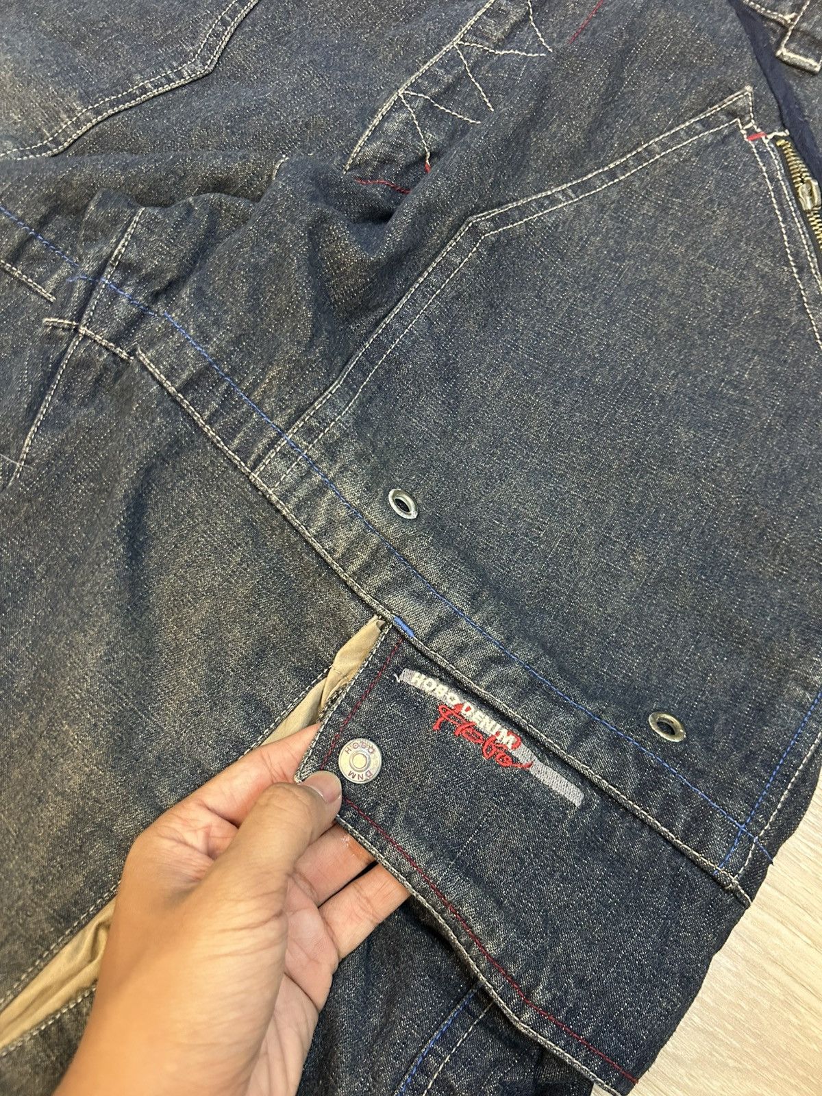 Vintage VINTAGE HOBO DENIM Baggy Cargo Pants Multi-Pocket Y2K Skater Size US 32 / EU 48 - 3 Thumbnail