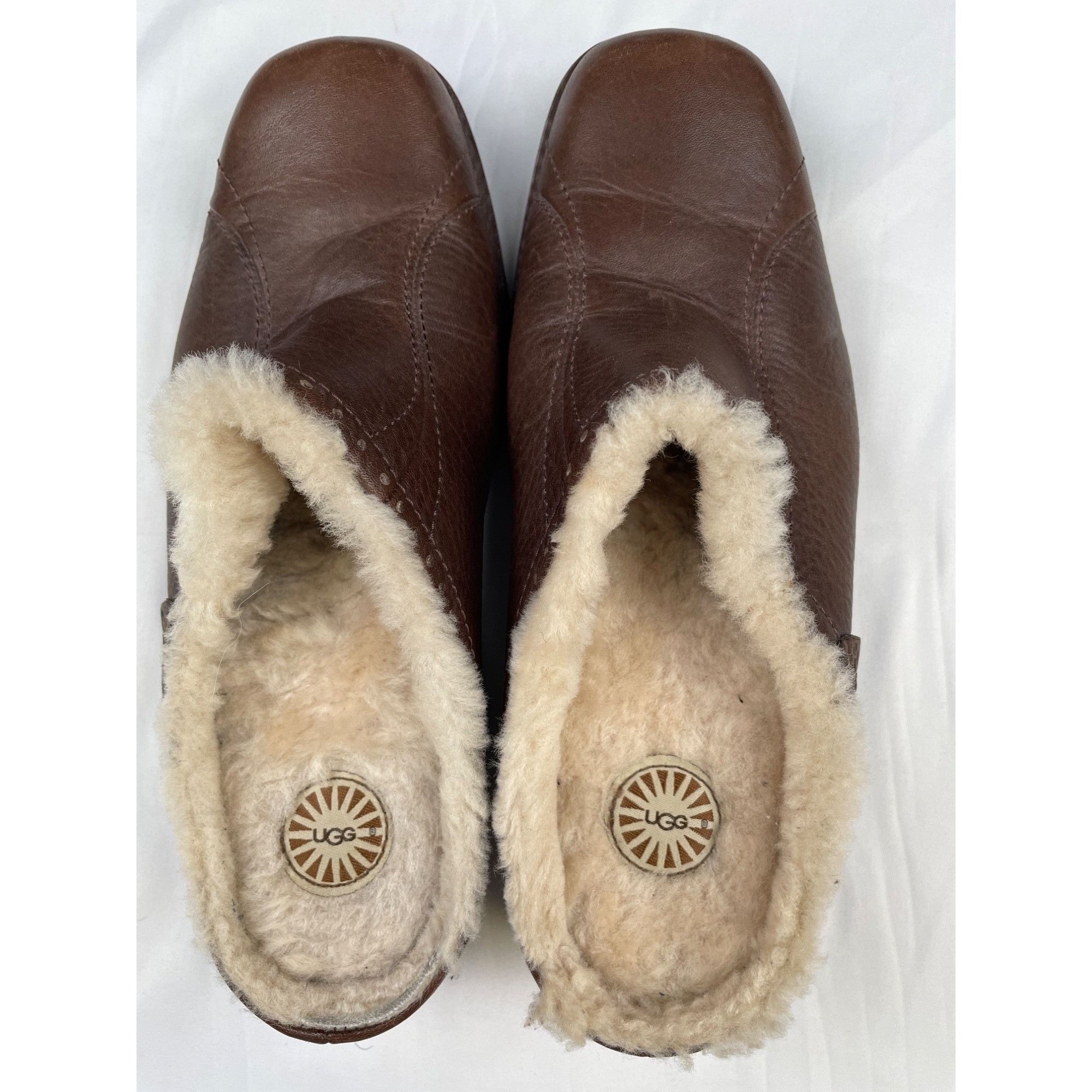 Ugg UGG Women's Brown Leather Mules Shoes/ Slip On Size 6 SKU 40 Size US 6 / IT 36 - 6 Thumbnail