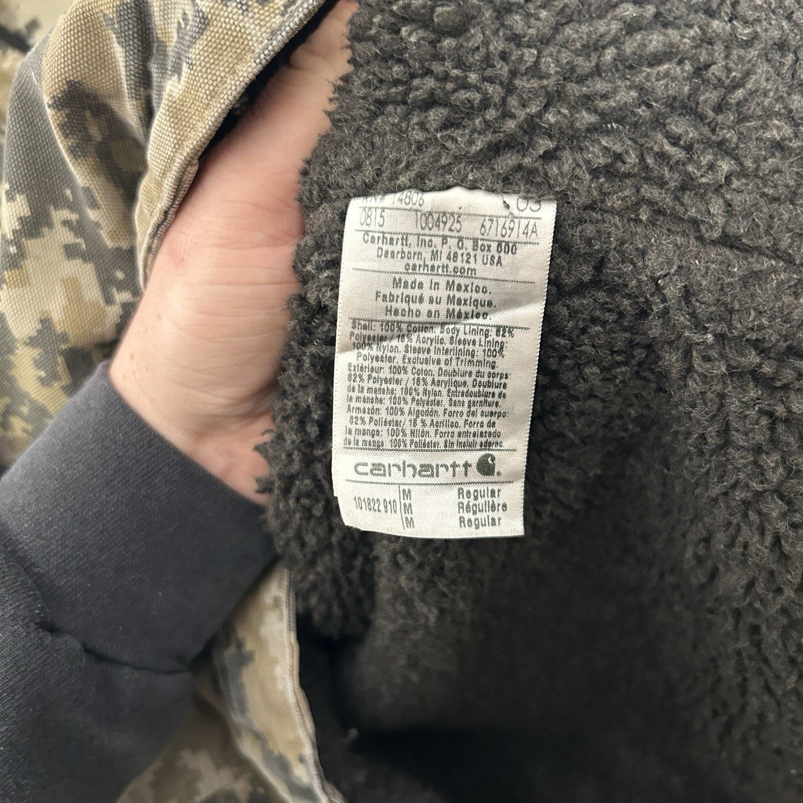 Carhartt Carhartt Sherpa-Lined Hooded Detroit Jacket “Digital Camo” Size US M / EU 48-50 / 2 - 12 Thumbnail