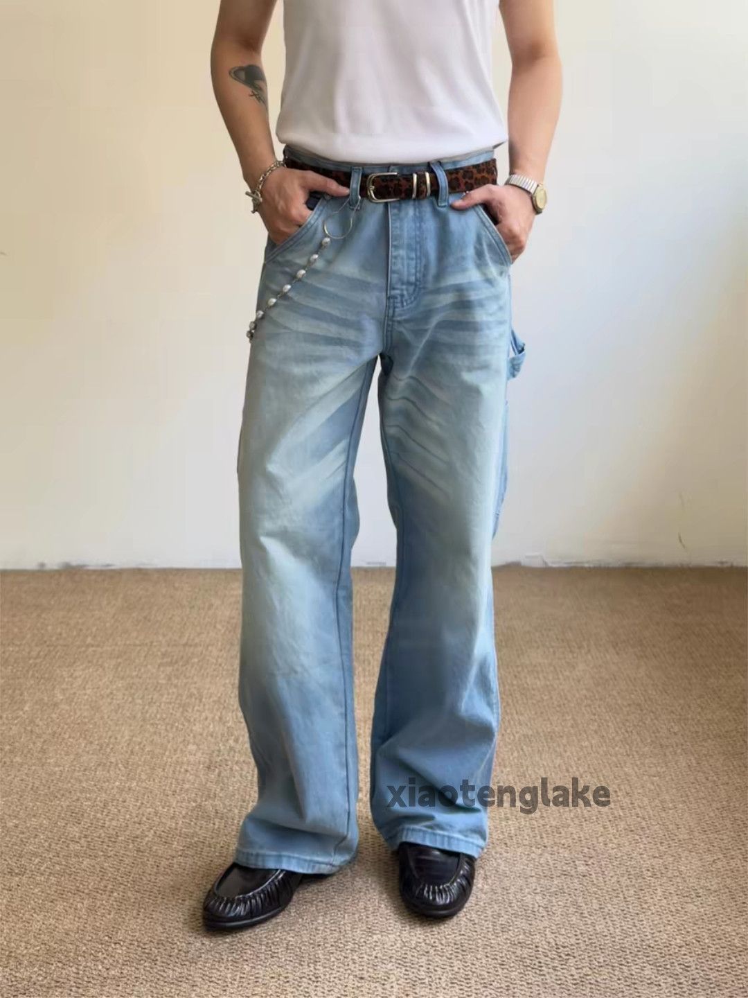 Jean xz faded Balenciaga rickowens style Loose flared jeans Size US 36 / EU 52 - 4 Thumbnail