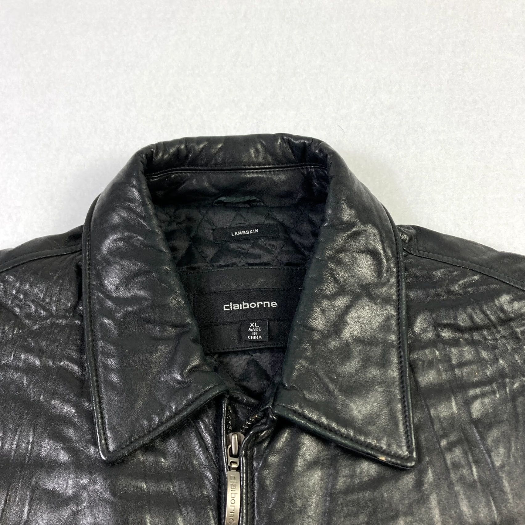Liz Claiborne Claiborne Leather Jacket Mens XL Quilted Adjustable Waist Biker Size US XL / EU 56 / 4 - 4 Thumbnail