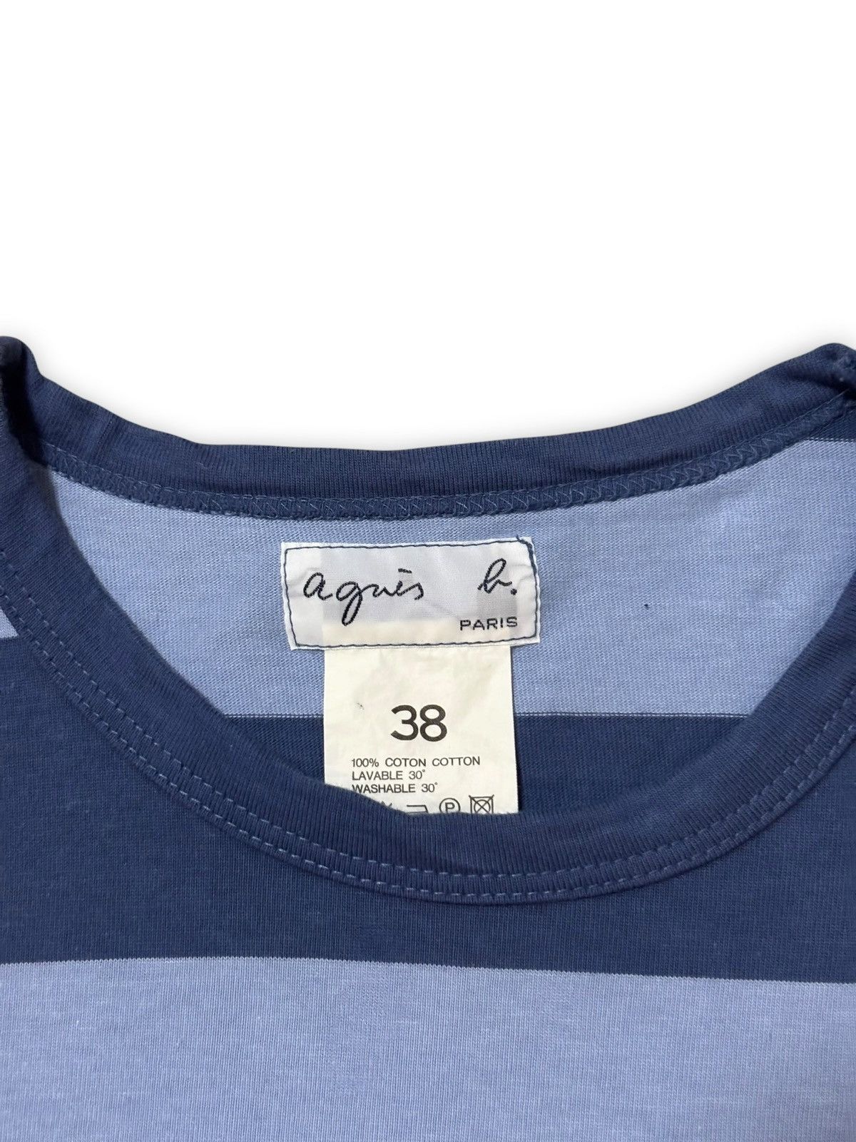agnes b. Vintage Agnes B. Homme Border Striped tee Size US M / EU 48-50 / 2 - 3 Thumbnail