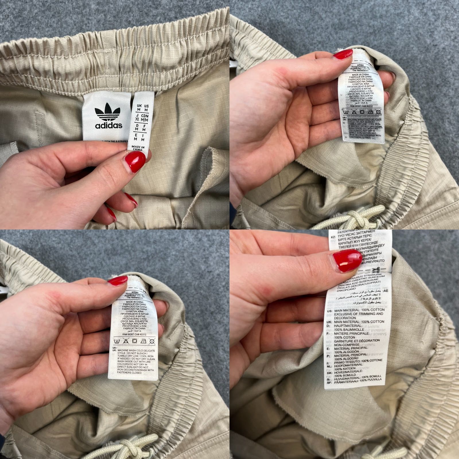 Adidas Adidas Mens Cargo Pants Sweat Joggers M Beige Trefoil Firebird Cargo Pants Jogger Regular Waist 32in Beige Adidas Originals Men Mens Size US 31 - 8 Thumbnail