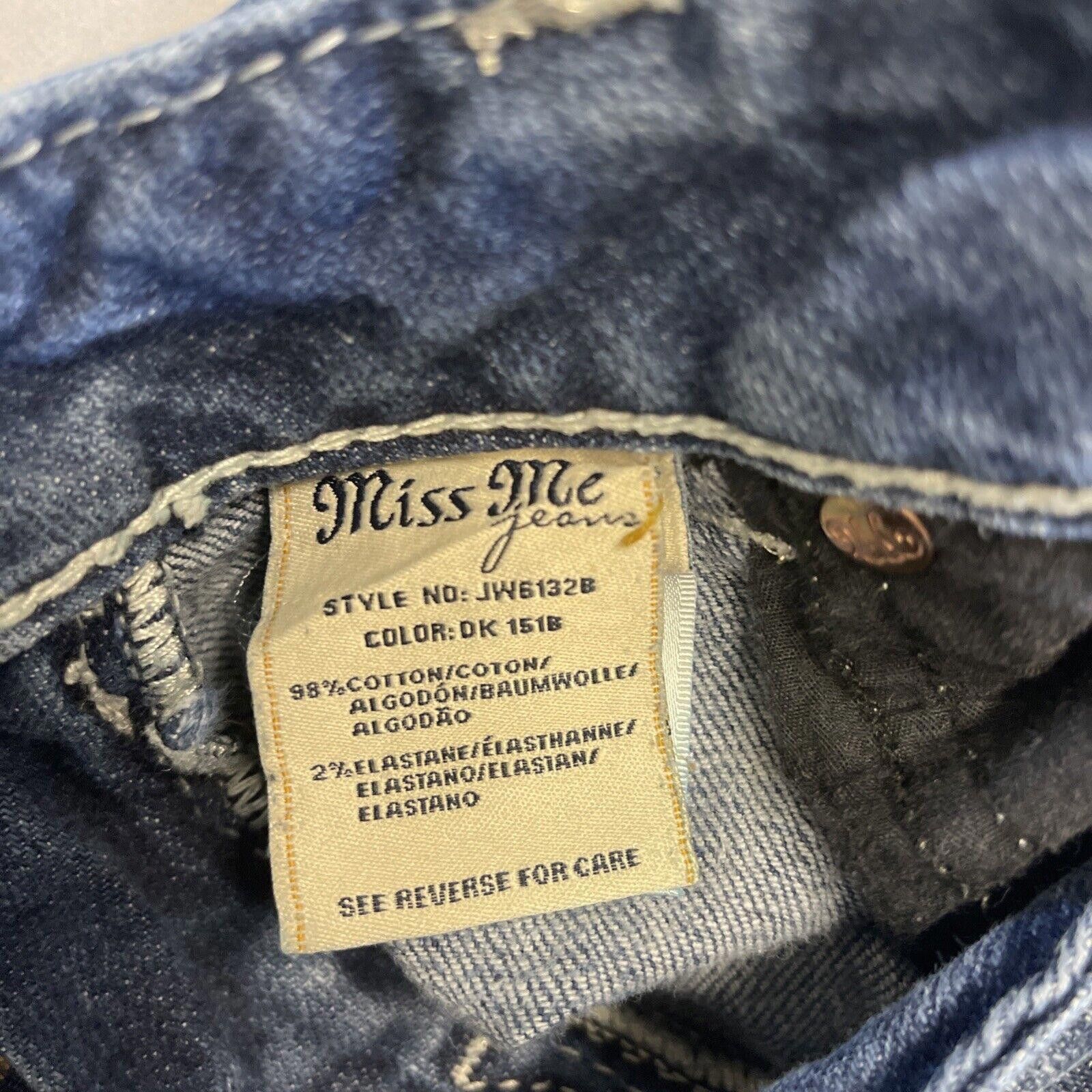 Designer MISS ME JW7132B Boot Rhinestone Bootcut Denim Jeans SIZE 28 Size 28" / US 6 / IT 42 - 4 Thumbnail