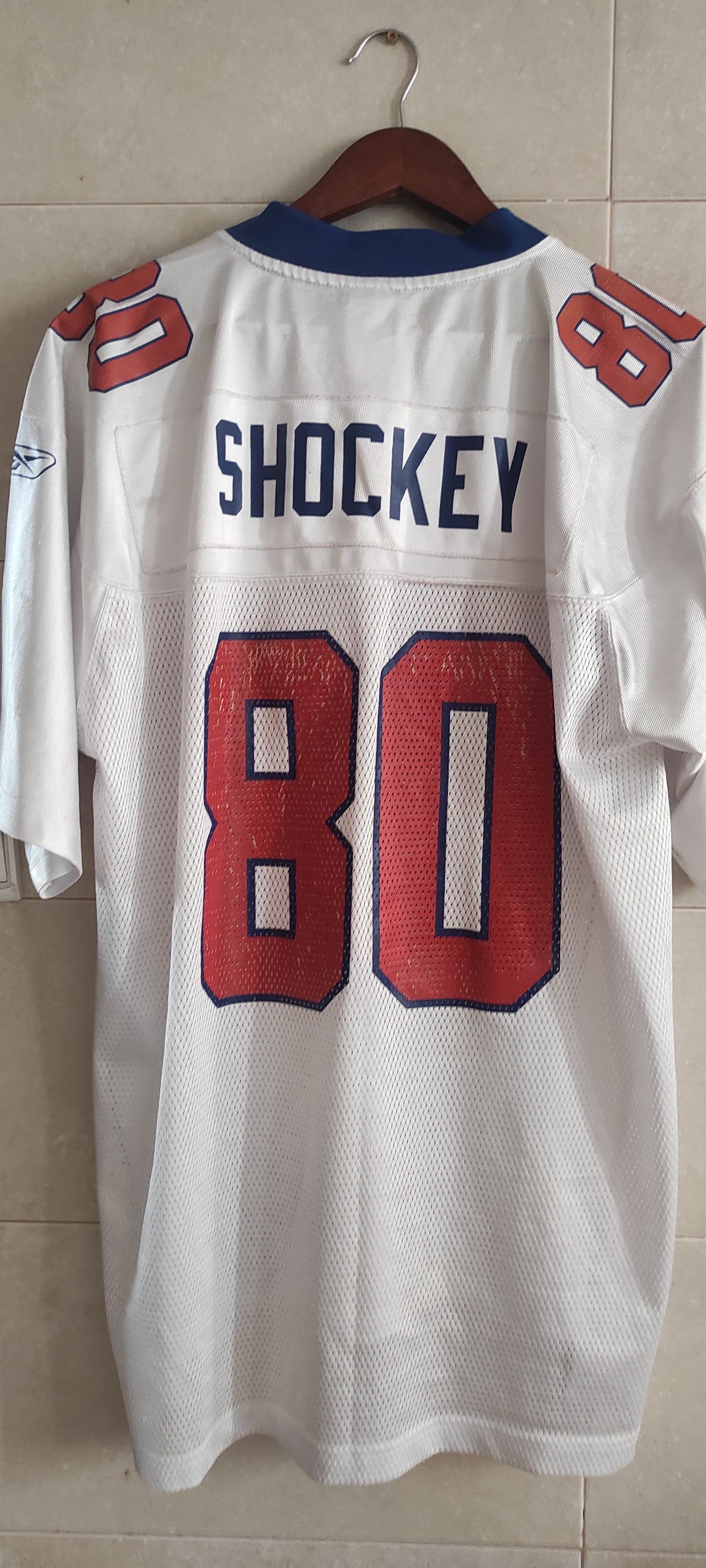NFL × Reebok × Vintage NFL Jersey Reebok On Field New York Giants Shockey #80 Size US L / EU 52-54 / 3 - 11 Thumbnail