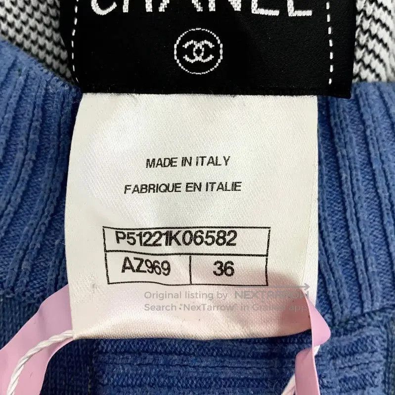 Chanel Chanel Blue Cotton Pullover Sweater for Women . Size M / US 6-8 / IT 42-44 - 6 Thumbnail