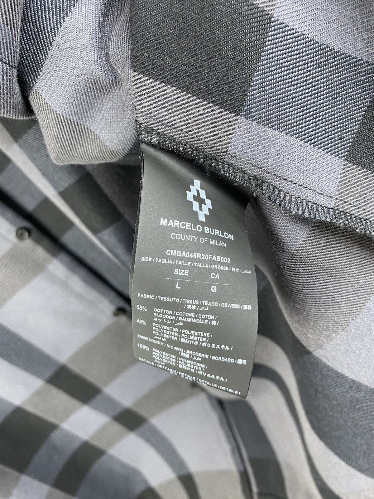 Marcelo Burlon Marcelo Burlon Otromundo Check Plaid Shirt Button Up size L Size US L / EU 52-54 / 3 - 13 Thumbnail