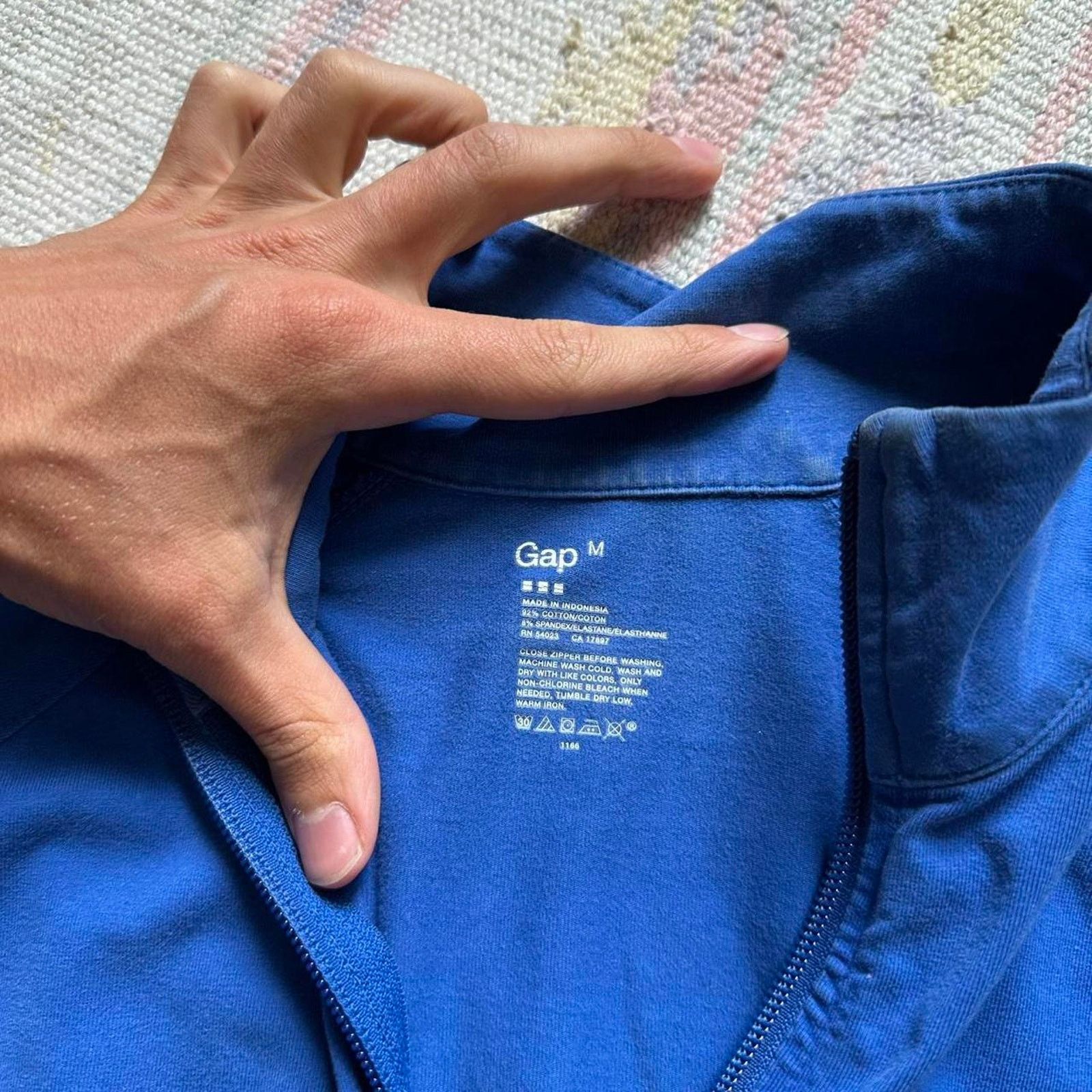Gap × Vintage Vintage Y2K Gap Slim Track Jacket Zip Up Light Sweatshirt Size M / US 6-8 / IT 42-44 - 7 Thumbnail