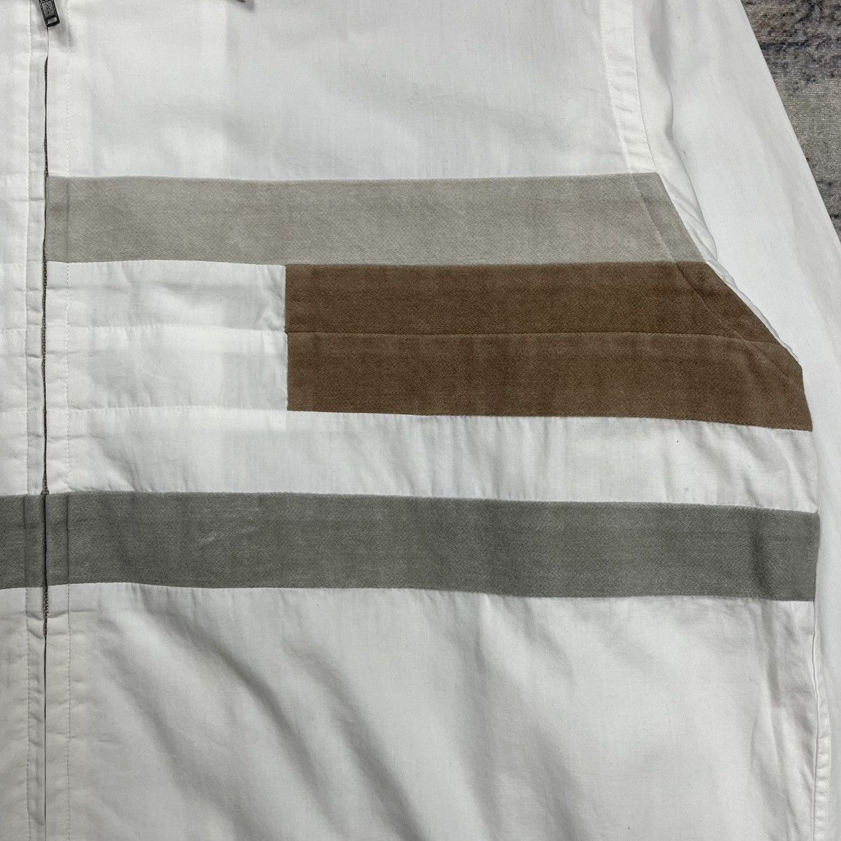 Comme des Garcons Homme 90s Comme des garcons homme Ad 1995 patchwork zip up shirt Size US M / EU 48-50 / 2 - 5 Thumbnail