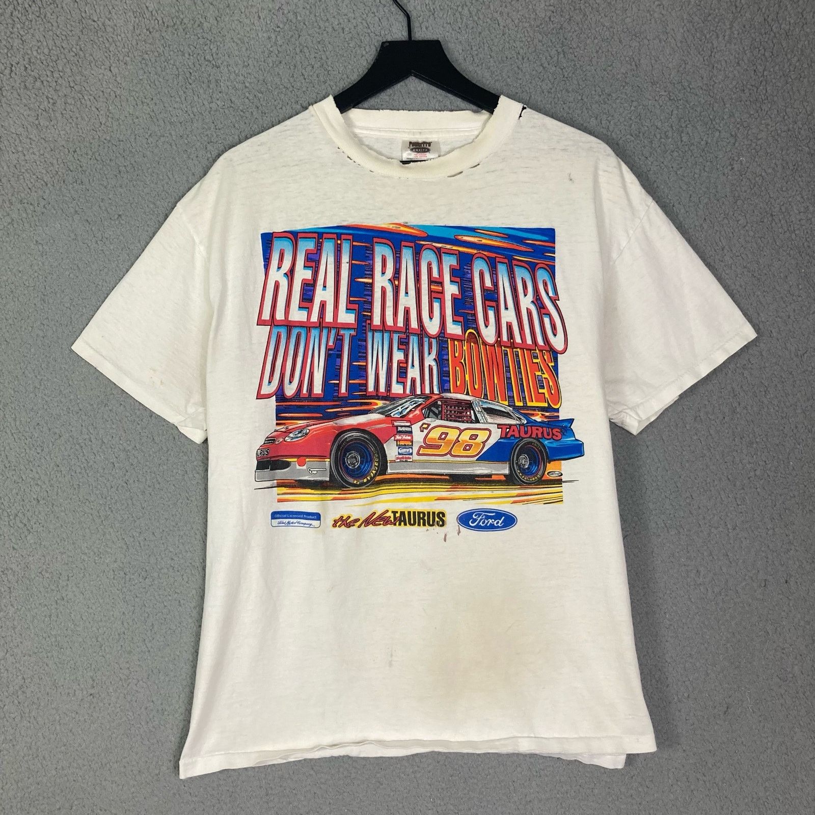 Other Vintage Ford Racing XL "Real Race Cars Don't Wear Bowties" Size US XL / EU 56 / 4 - 4 Thumbnail