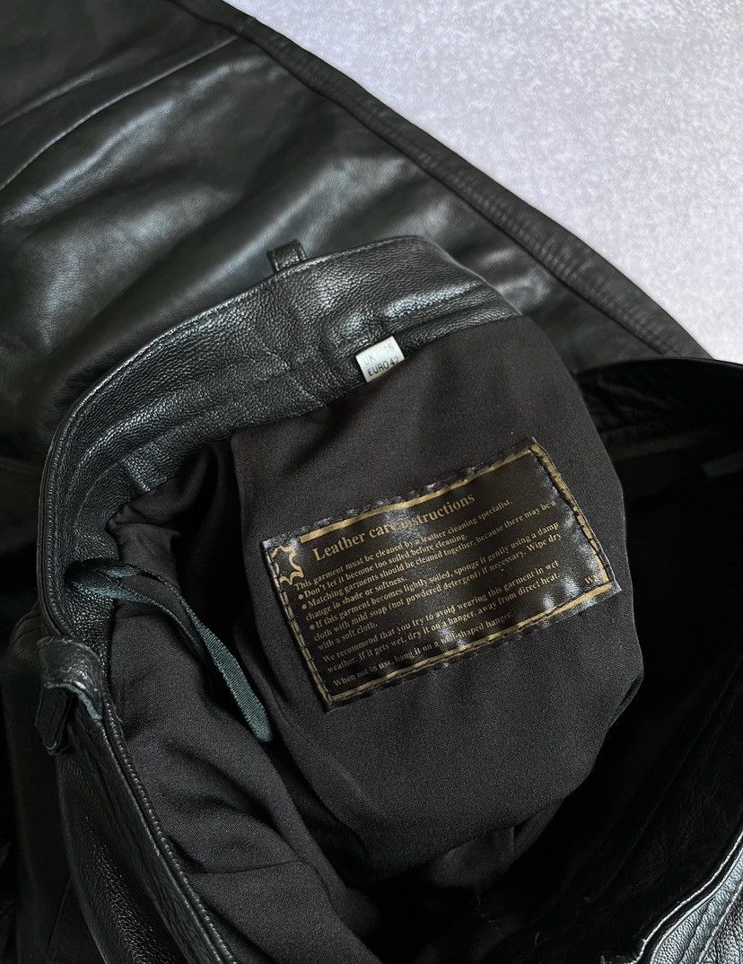 Genuine Leather × Vintage Vintage Genuine Leather Black Moto Pants Y2K 34 Size US 34 / EU 50 - 3 Thumbnail