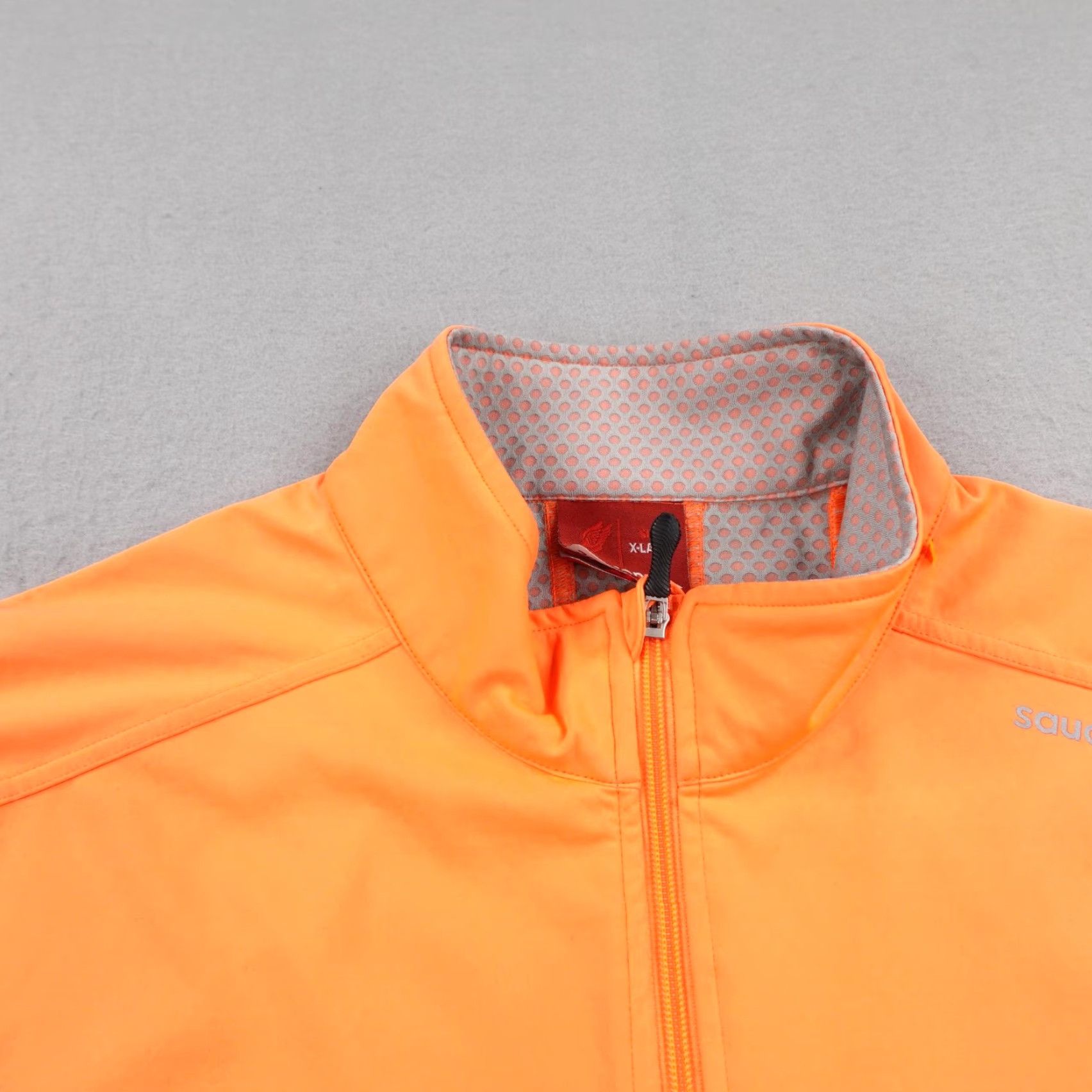 Saucony Saucony Jacket Mens XL Orange ViZiPRO Softshell Running Windbreaker Zip Up Coat Size US XL / EU 56 / 4 - 2 Thumbnail