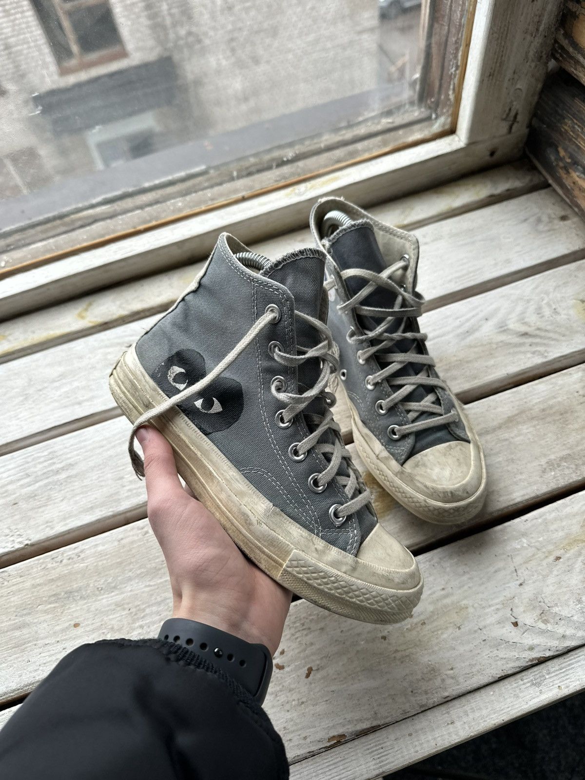 Cdg Converse Grey CLOT X Converse Chuck Taylor Low 