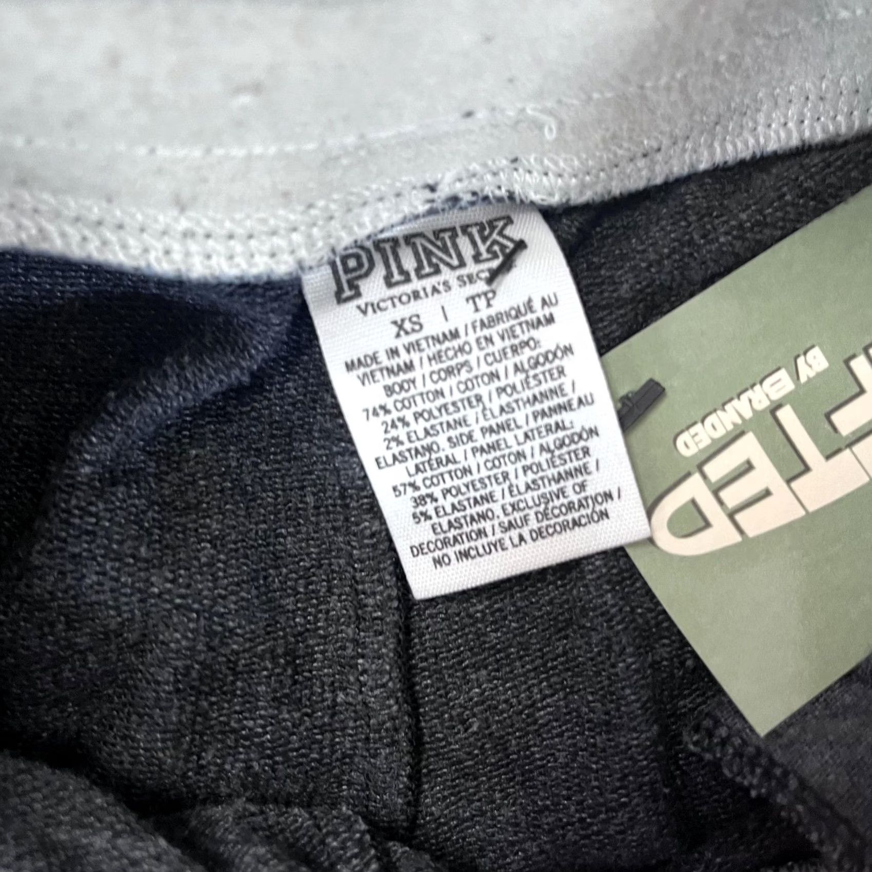 Pinko PINK Victoria's Secret Pants Womens XS Gray White Jogger Athletic Lounge Logo Size 26" / US 2 / IT 38 - 3 Thumbnail