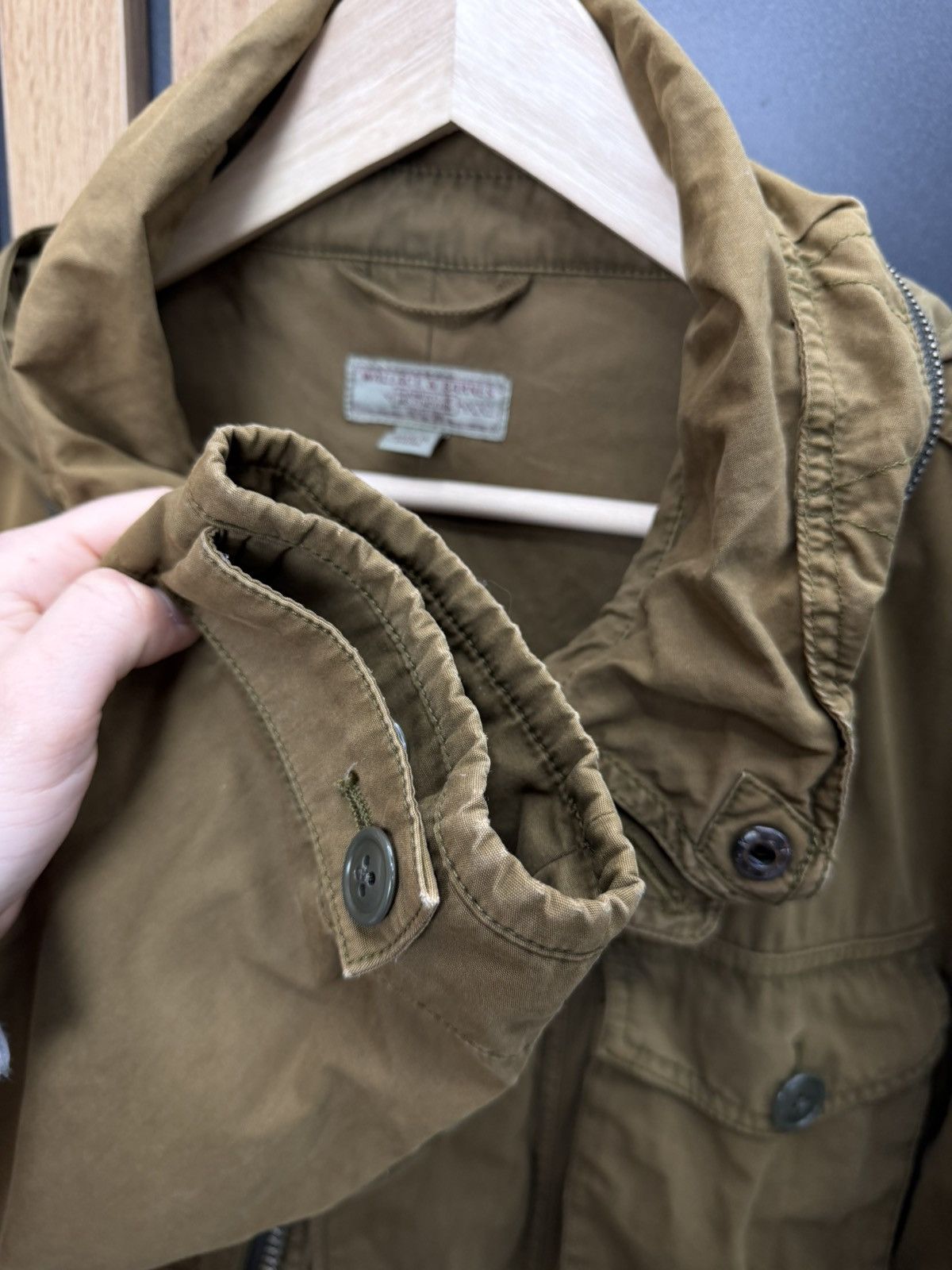 Wallace & Barnes Wallace & Barnes Olive Field Jacket Hooded Military Style Size US XXL / EU 58 / 5 - 19 Thumbnail
