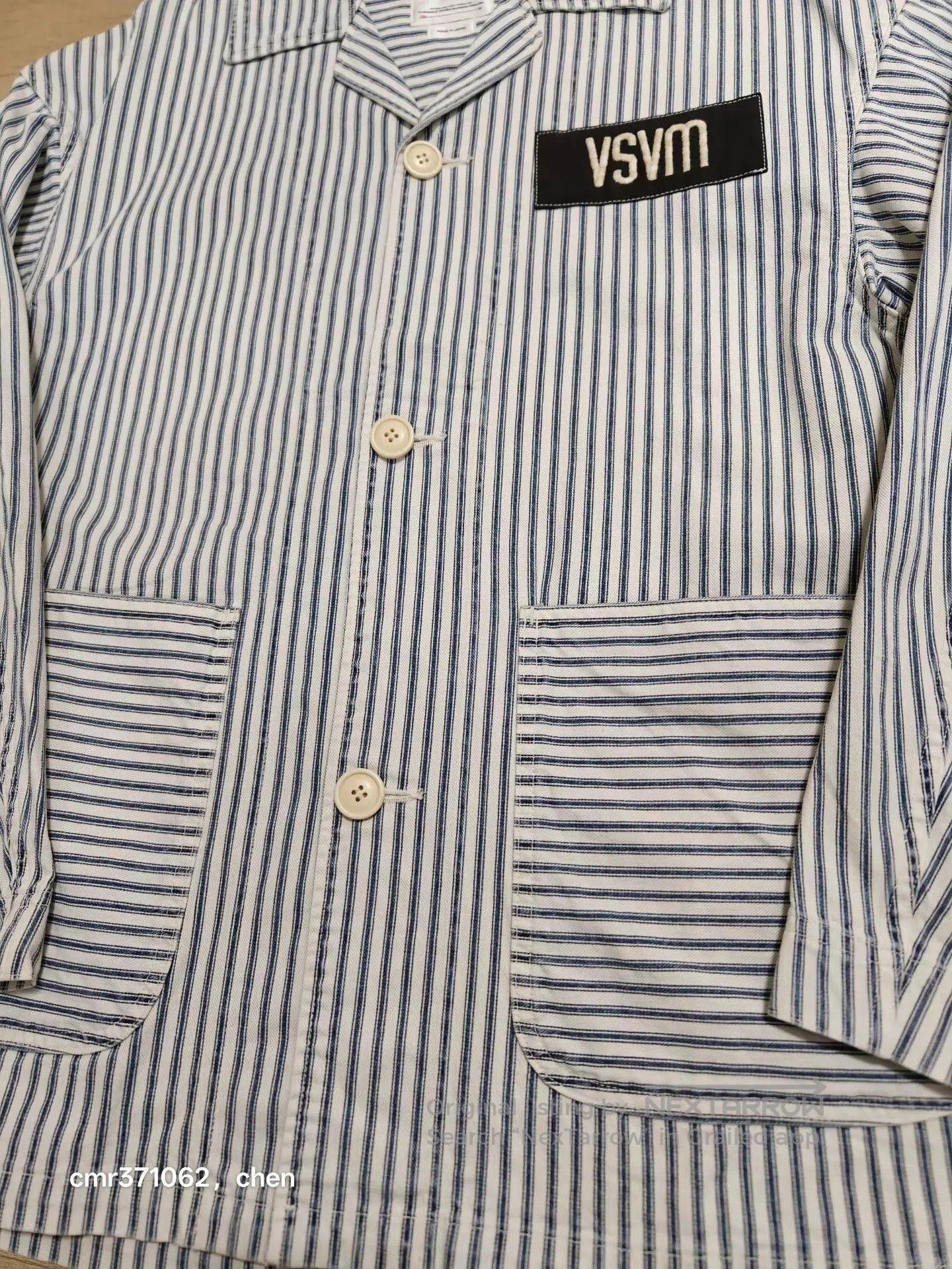Visvim Blue Striped Button-Up Shirt Size M. Size US M / EU 48-50 / 2 - 5 Thumbnail