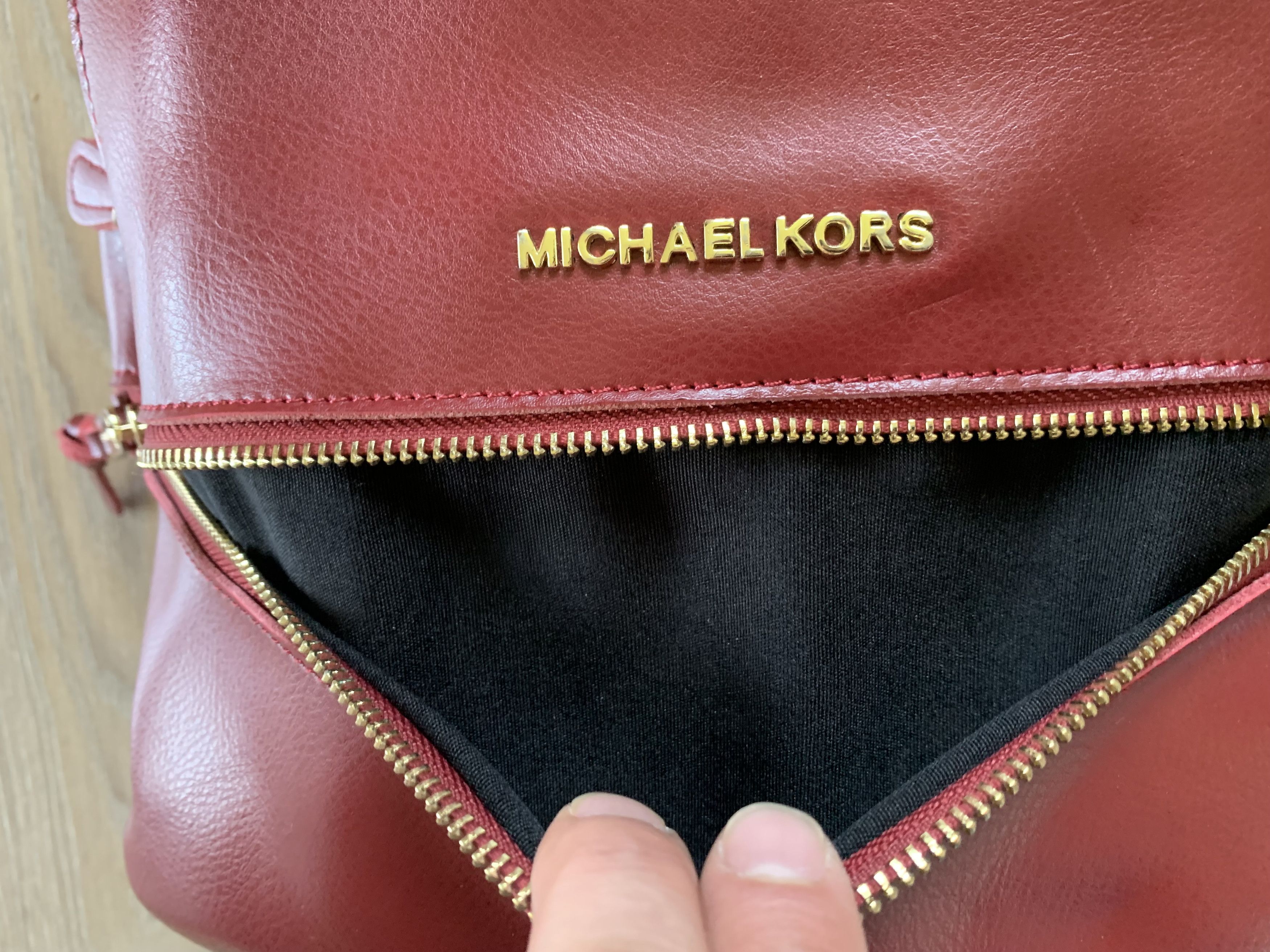 Michael Kors Micheal Kors Red Leather Backpack Bag Size ONE SIZE - 6 Thumbnail
