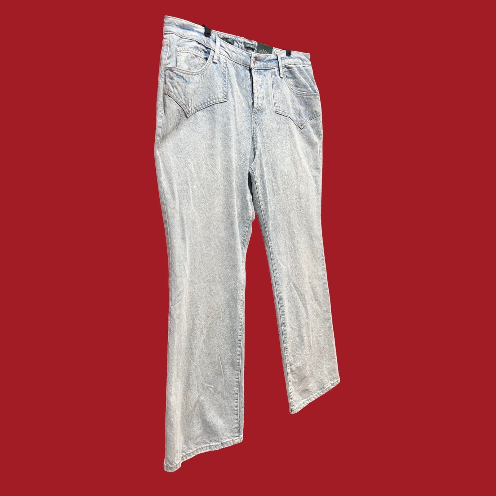 Other Wild Fable - Women's Low-Rise Bootcut Baggy Jeans - Light Bl Size 39" - 16 Thumbnail