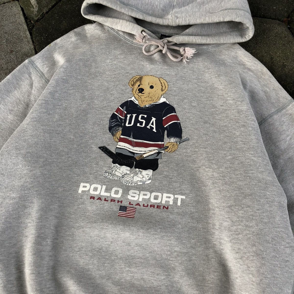 Polo Ralph Lauren × RRL Ralph Lauren × Vintage Vtg Polo Ralph Lauren Bear Hoodie Size US M / EU 48-50 / 2 - 2 Thumbnail