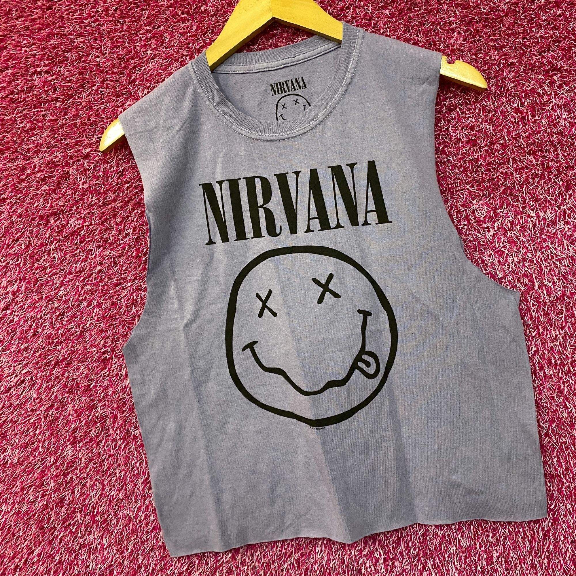 Nirvana Nirvana Smiley Face Sleeveless Grunge Croptop Medium Size M / US 6-8 / IT 42-44 - 3 Thumbnail