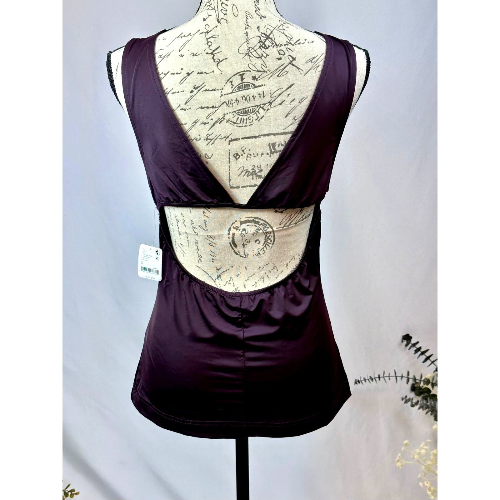 Free People Free People Take You There Open Back Cami Wine M Size M / US 6-8 / IT 42-44 - 10 Thumbnail
