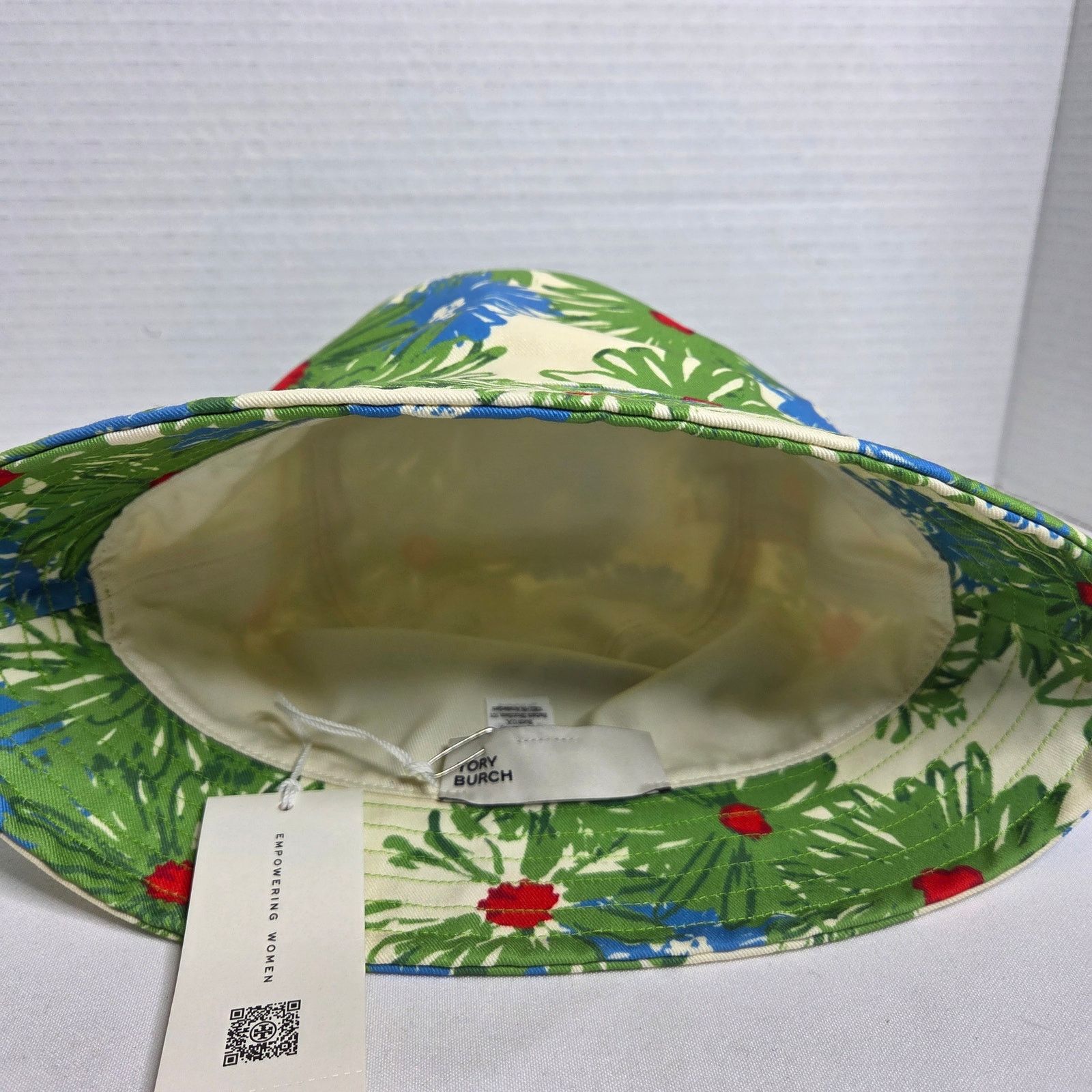 Tory Burch Tory Burch Womens Floral Printed Bucket Hat Ivory Pom Daisy Size ONE SIZE - 6 Thumbnail