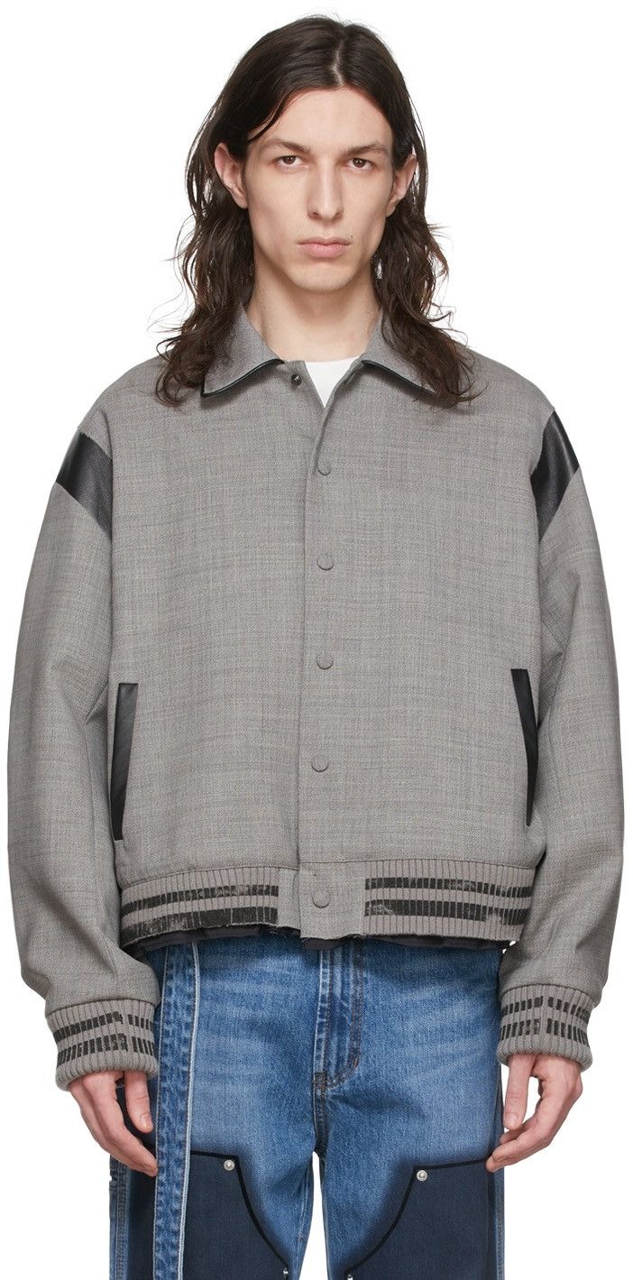 Ader Error !DS! SS22 Ader Error 3 Grey Deconstructed Bomber Jacket Size US M / EU 48-50 / 2 - 1 Thumbnail