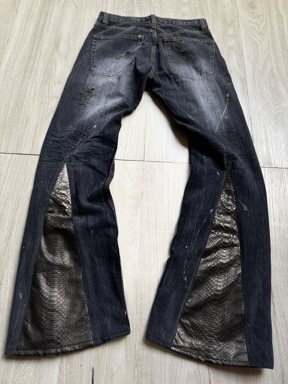 Japanese Brand VERTGARMENTS lace up flare jeans Size US 28 / EU 44 - 4 Thumbnail