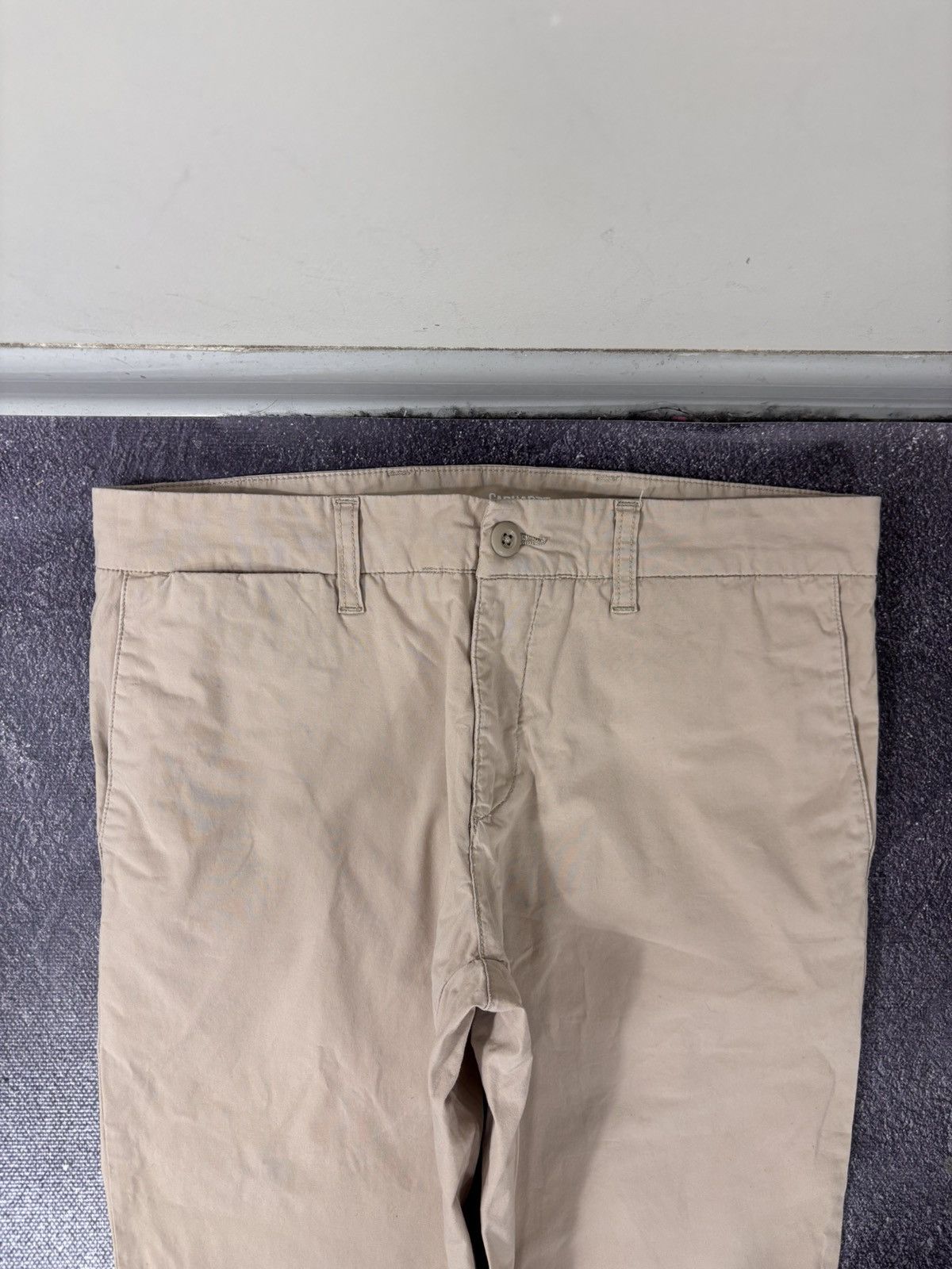 Carhartt Wip Carhartt WIP Men’s Beige Stretch Workwear Chino Sid Pants Size US 31 - 5 Thumbnail