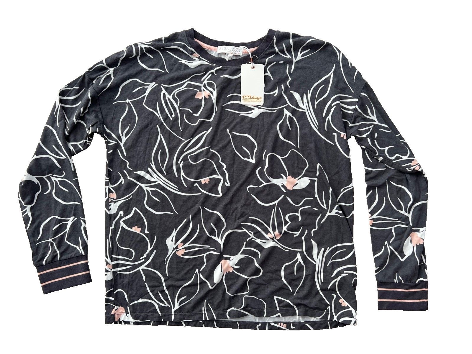 Other PJ Salvage Loungewear Love Lines Top Charcoal Floral ( S ) Size S / US 4 / IT 40 - 2 Thumbnail