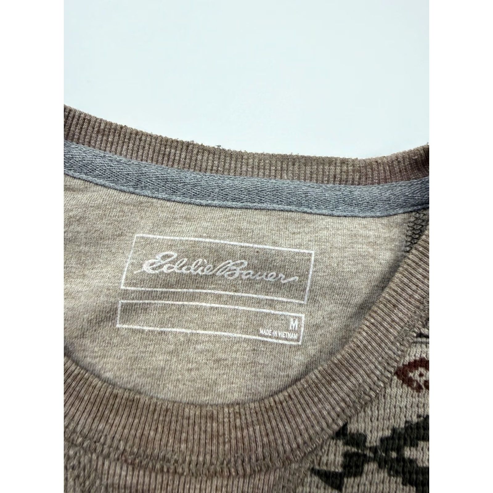 Eddie Bauer Eddie Bauer Shirt Mens Medium Beige Aztec Geometric Waffle Thermal Pullover Size US M / EU 48-50 / 2 - 3 Thumbnail