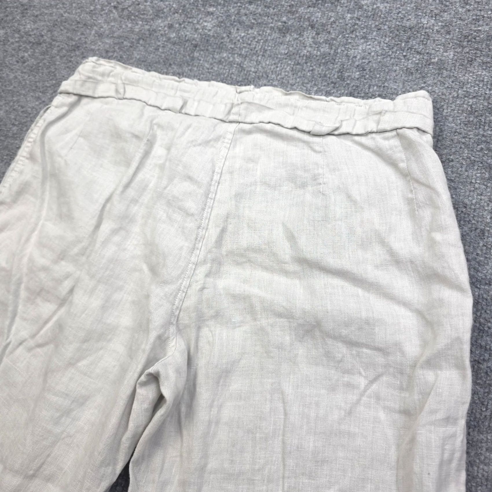 Johnny Was Johnny Was JW Los Angeles Linen Pants Women's Small Beige Drawstring Size 28" / US 6 / IT 42 - 4 Thumbnail