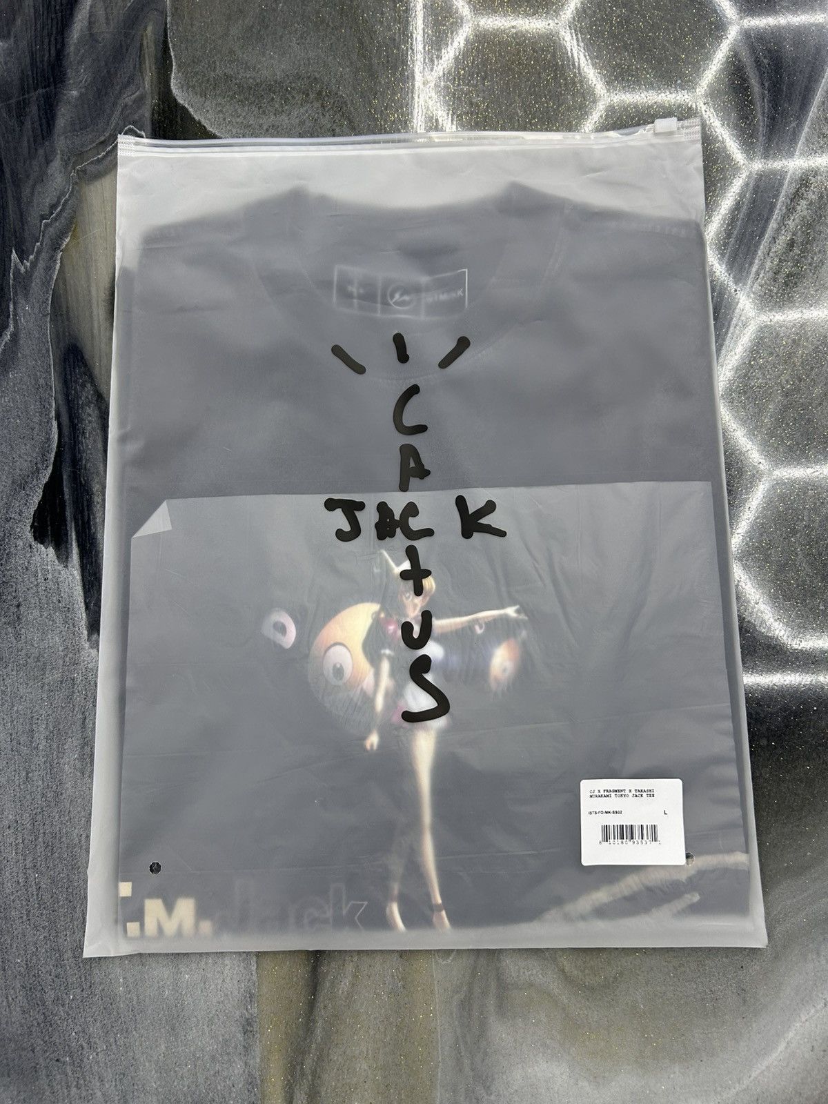 Fragment Design × Jordan Brand × Travis Scott Travis Scott x Murakami x Fragment Tokyo Tee Black Size L Size US L / EU 52-54 / 3 - 8 Thumbnail