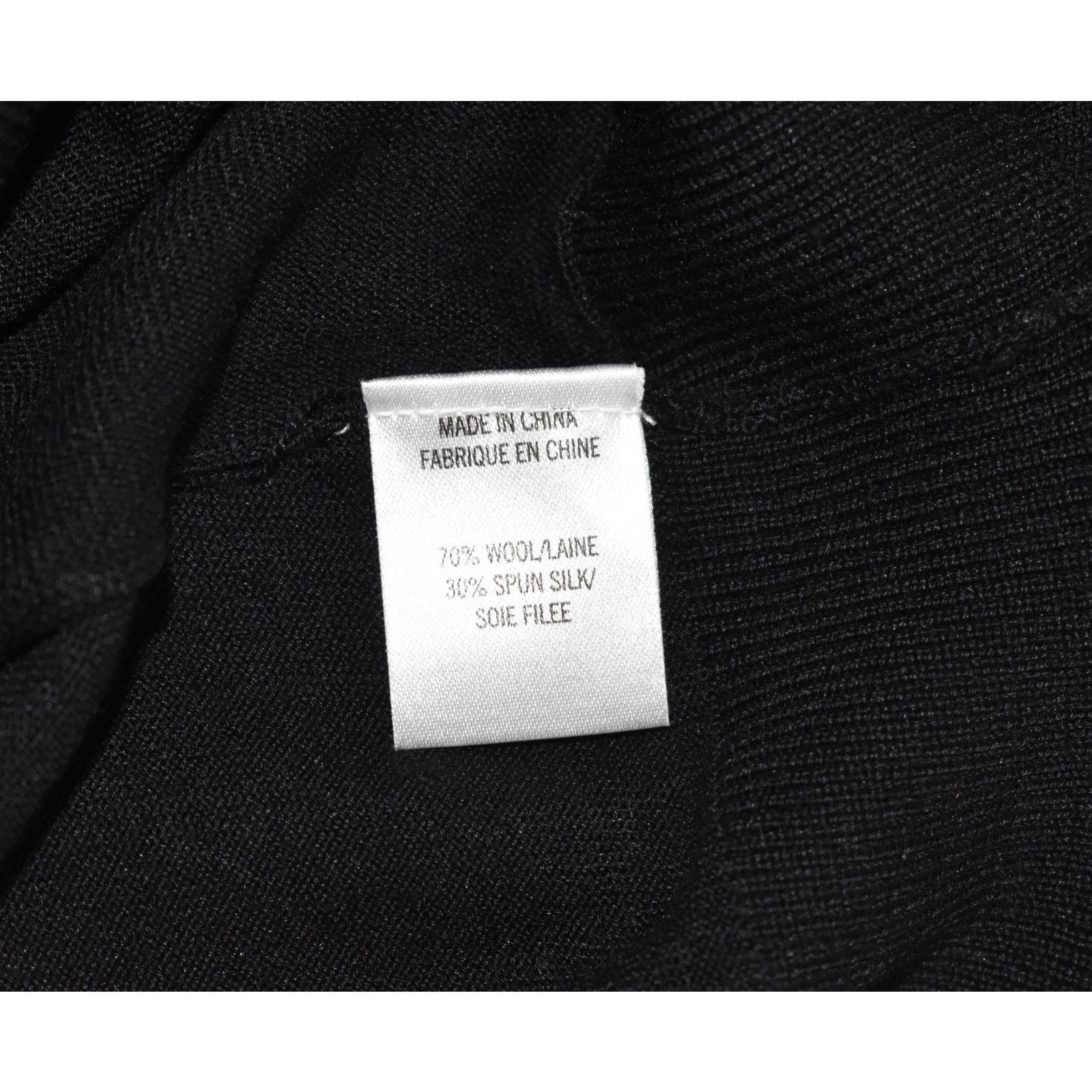 Theory THEORY Black Wool/Silk Knit Fitted Body Sweater Dress Size P Size XS / US 0-2 / IT 36-38 - 5 Thumbnail