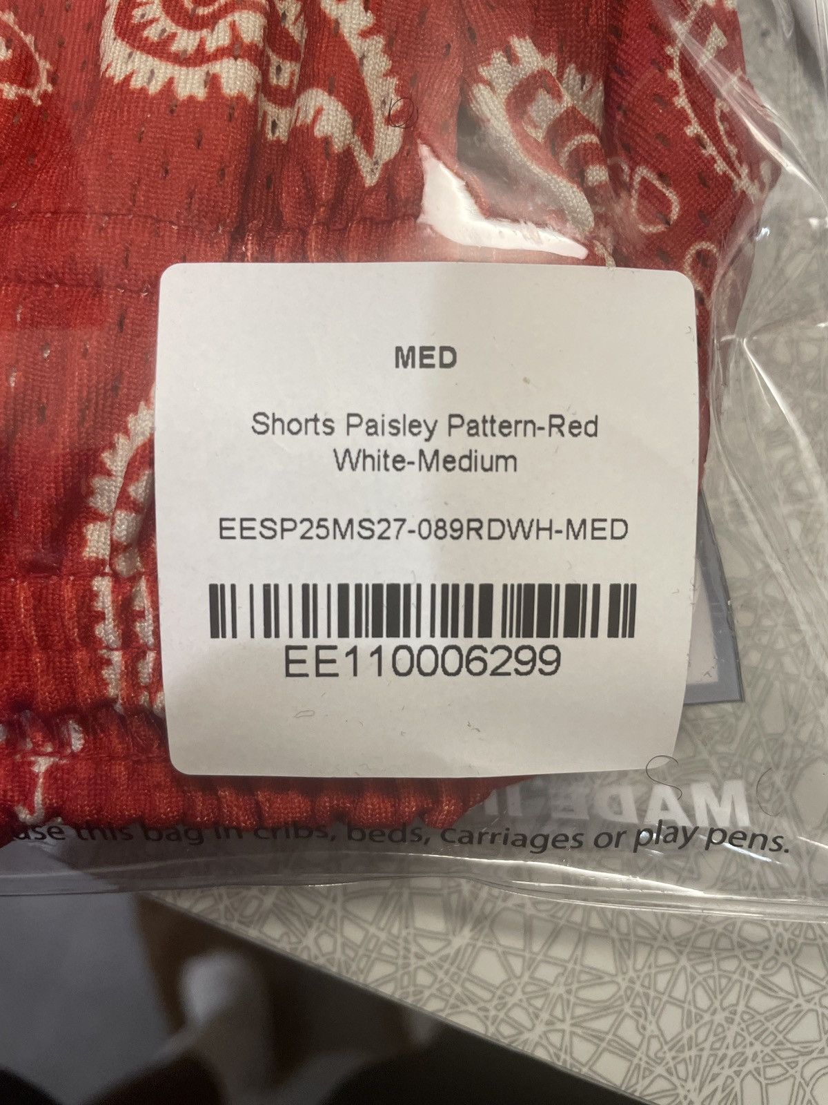Eric Emanuel Eric Emanuel EE Basic Short red paisley (SS25) medium Size US 30 / EU 46 - 6 Thumbnail
