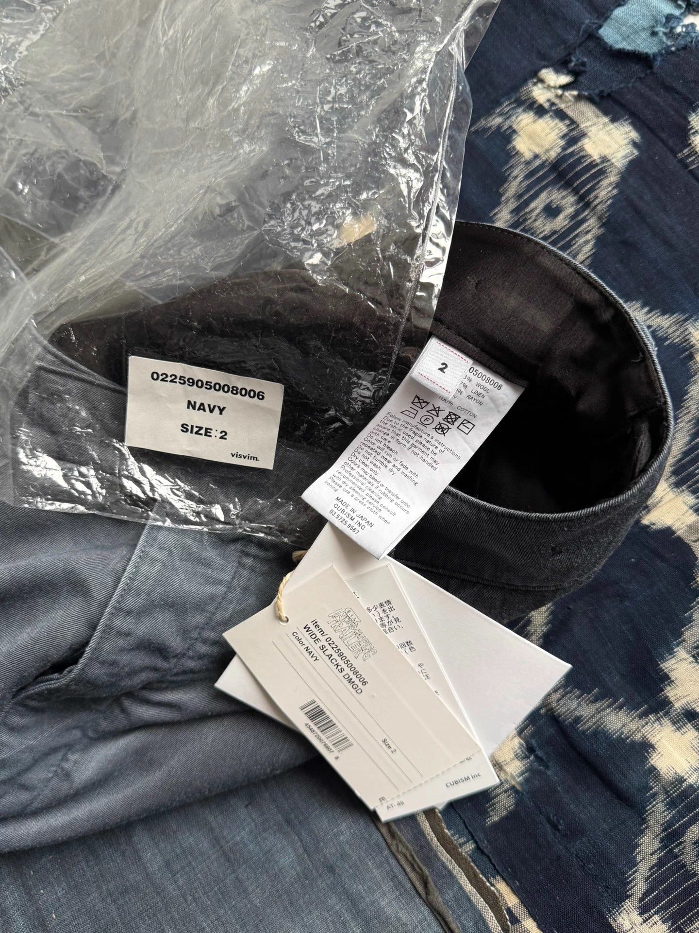 Visvim VISVIM 25AW ICT WIDE SLACKS DMGD Navy 2 Limited Size US 32 / EU 48 - 9 Thumbnail