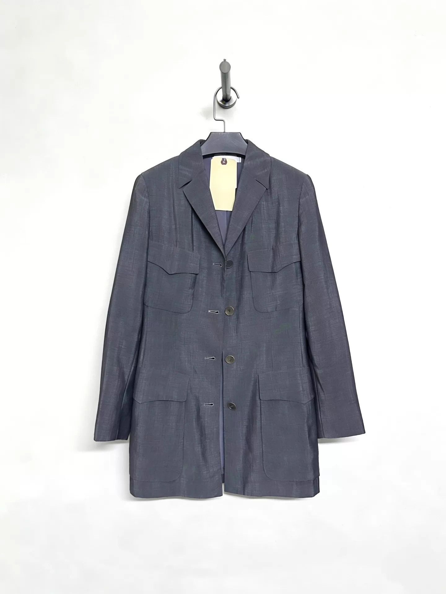 Calvin Klein Calvin Klein 90s Minimal Safari Jacket Wool-Mohair Size 4 Size US XL / EU 56 / 4 - 1 Thumbnail