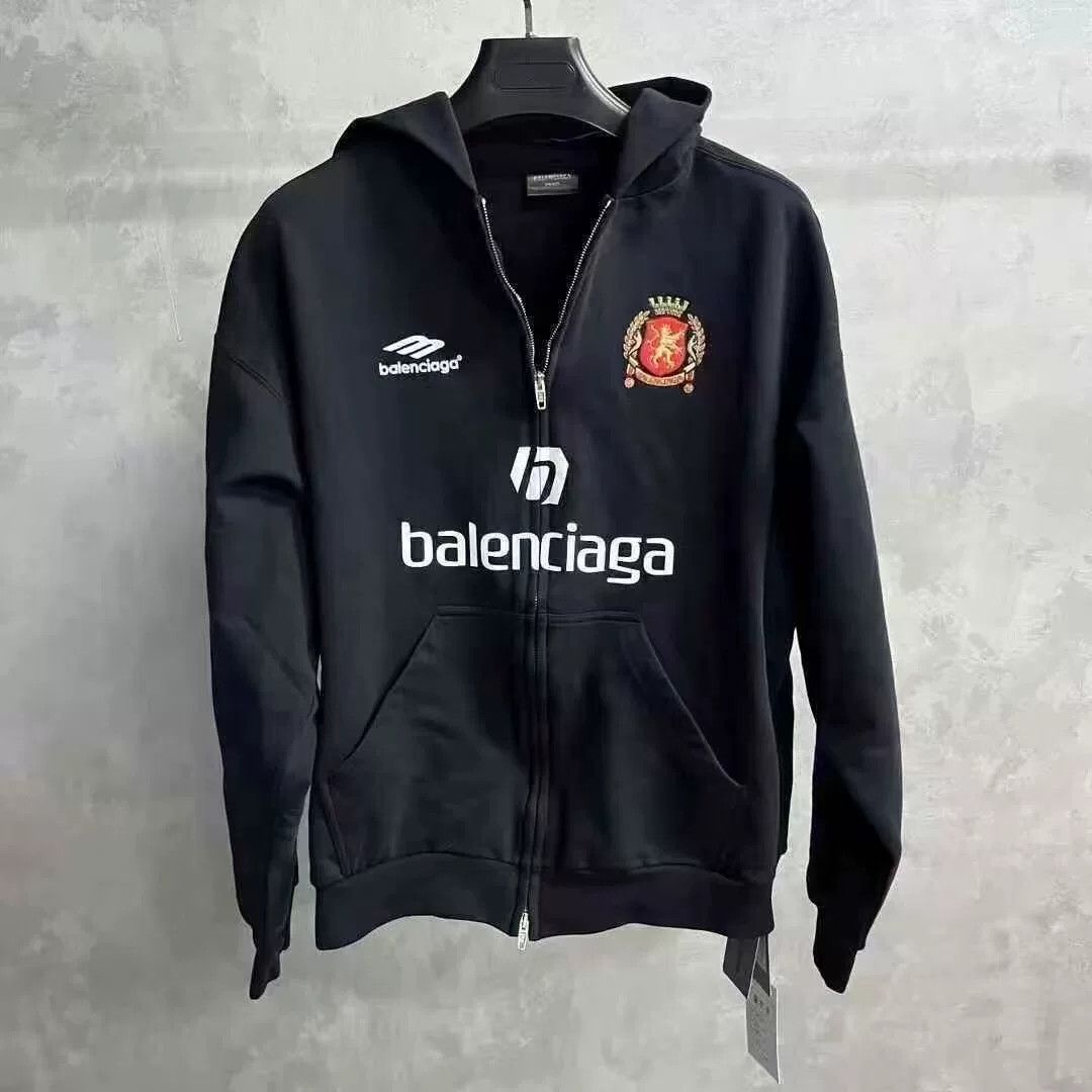 balenciaga hooded sweatshirt with logo print