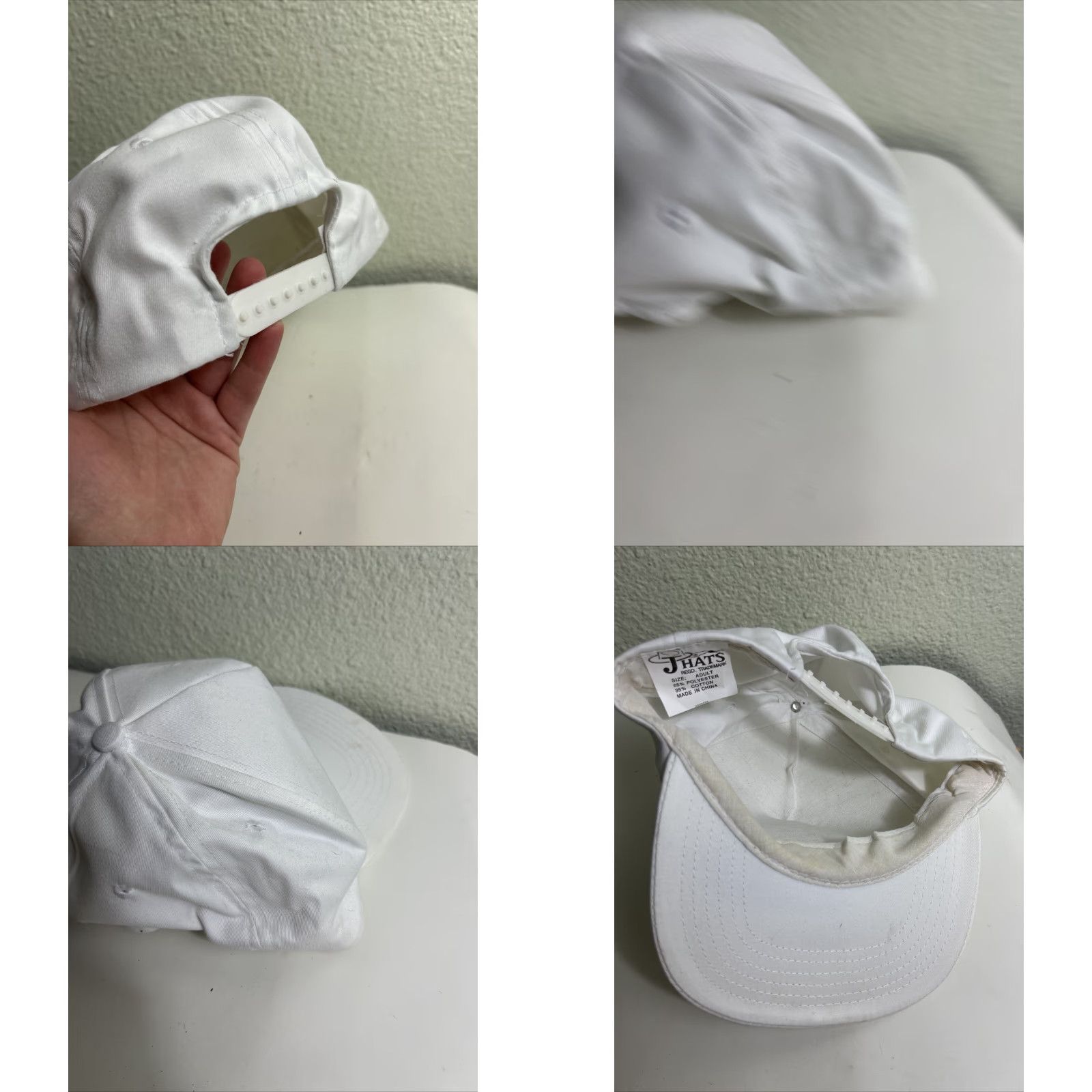 Vintage VINTAGE White Green SnapBack Hat Mens Adjustable Chimney Rock J Hats Rock Hats 90s (if applicable) Size ONE SIZE - 8 Thumbnail
