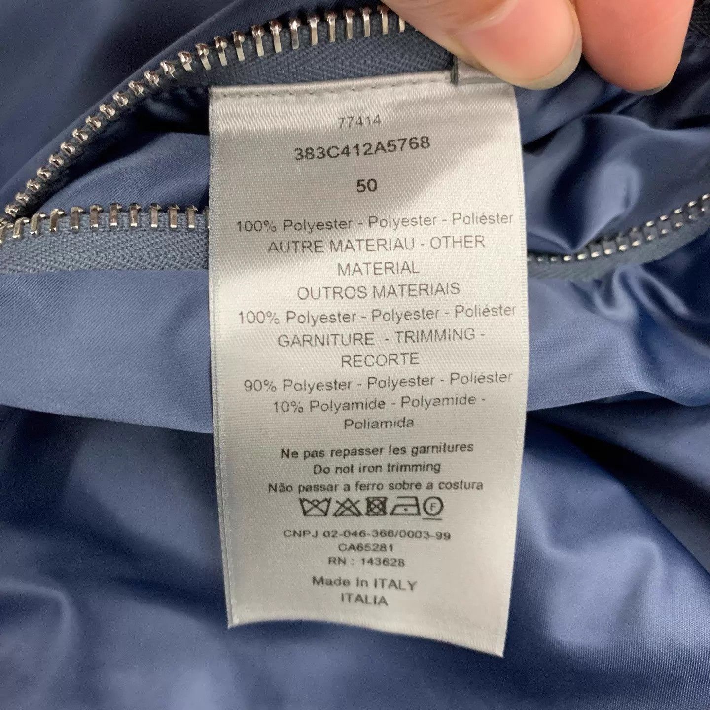 Dior Dior Blue Nylon Logo Jacket 50 Size US M / EU 48-50 / 2 - 7 Thumbnail