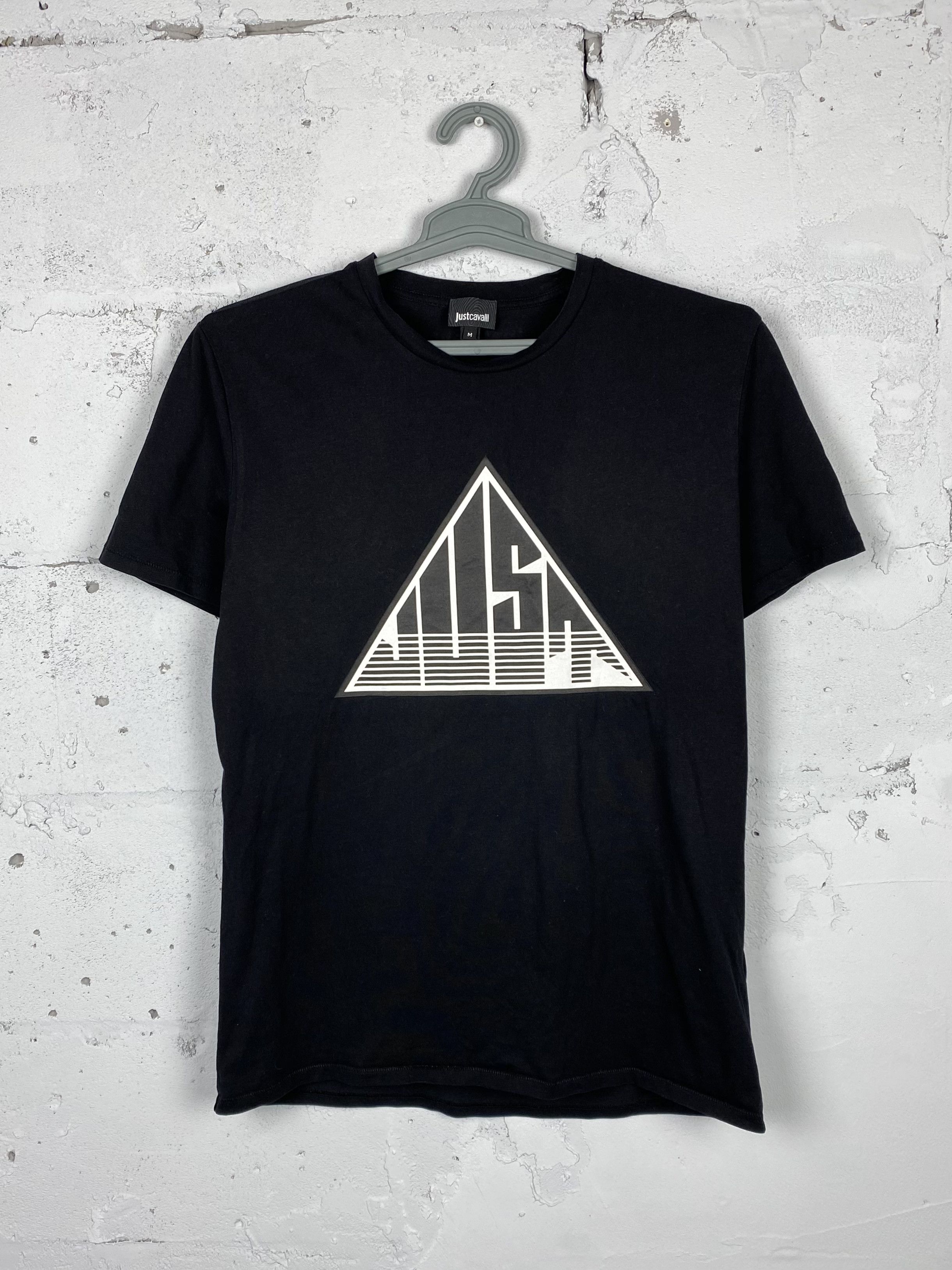 Just Cavalli Just Cavalli Black Triangle Logo T Shirt Size M Size US M / EU 48-50 / 2 - 1 Thumbnail