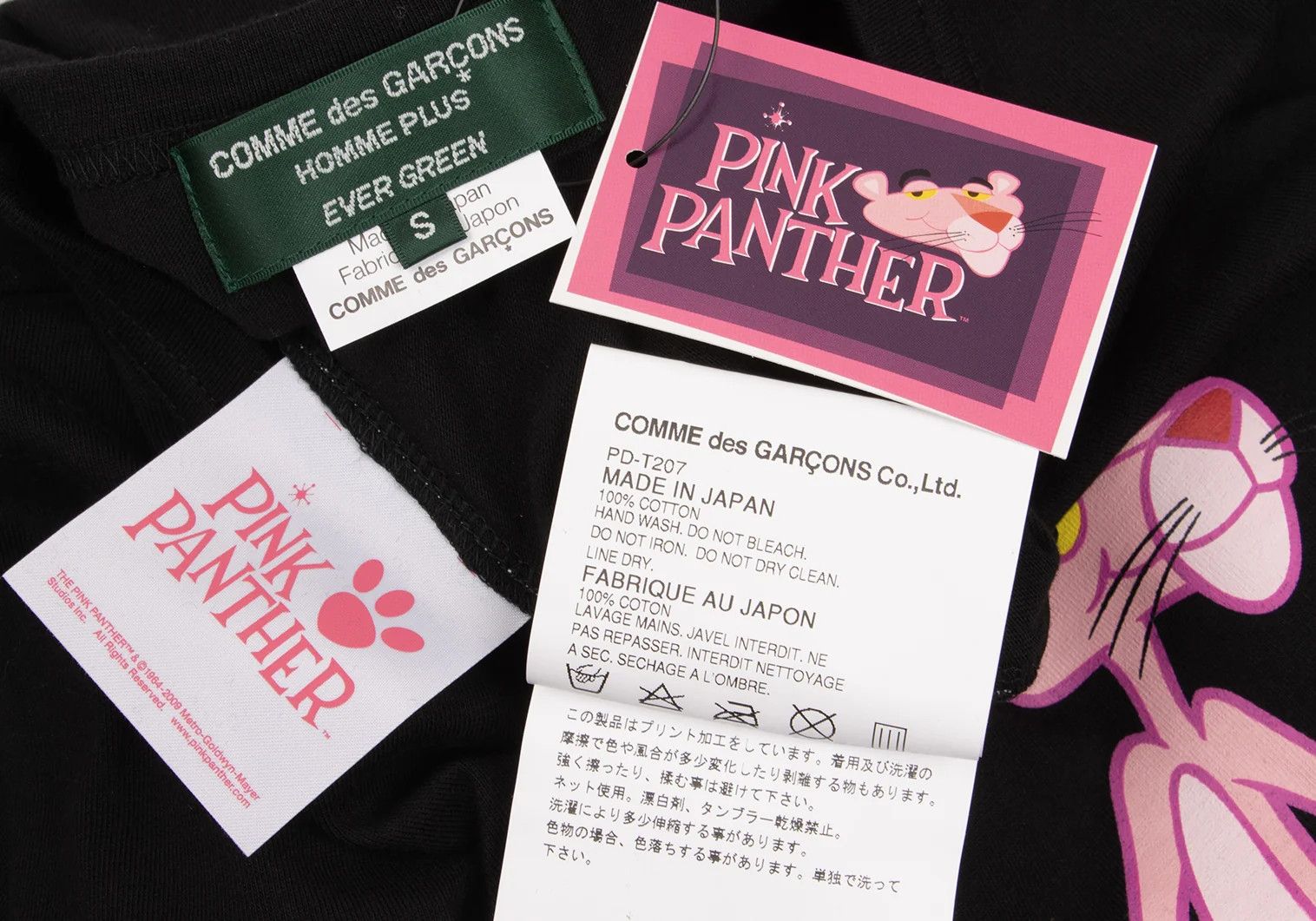 Comme des Garcons Homme Plus Pink Panther T-Shirt in Black Size S Size US S / EU 44-46 / 1 - 11 Thumbnail
