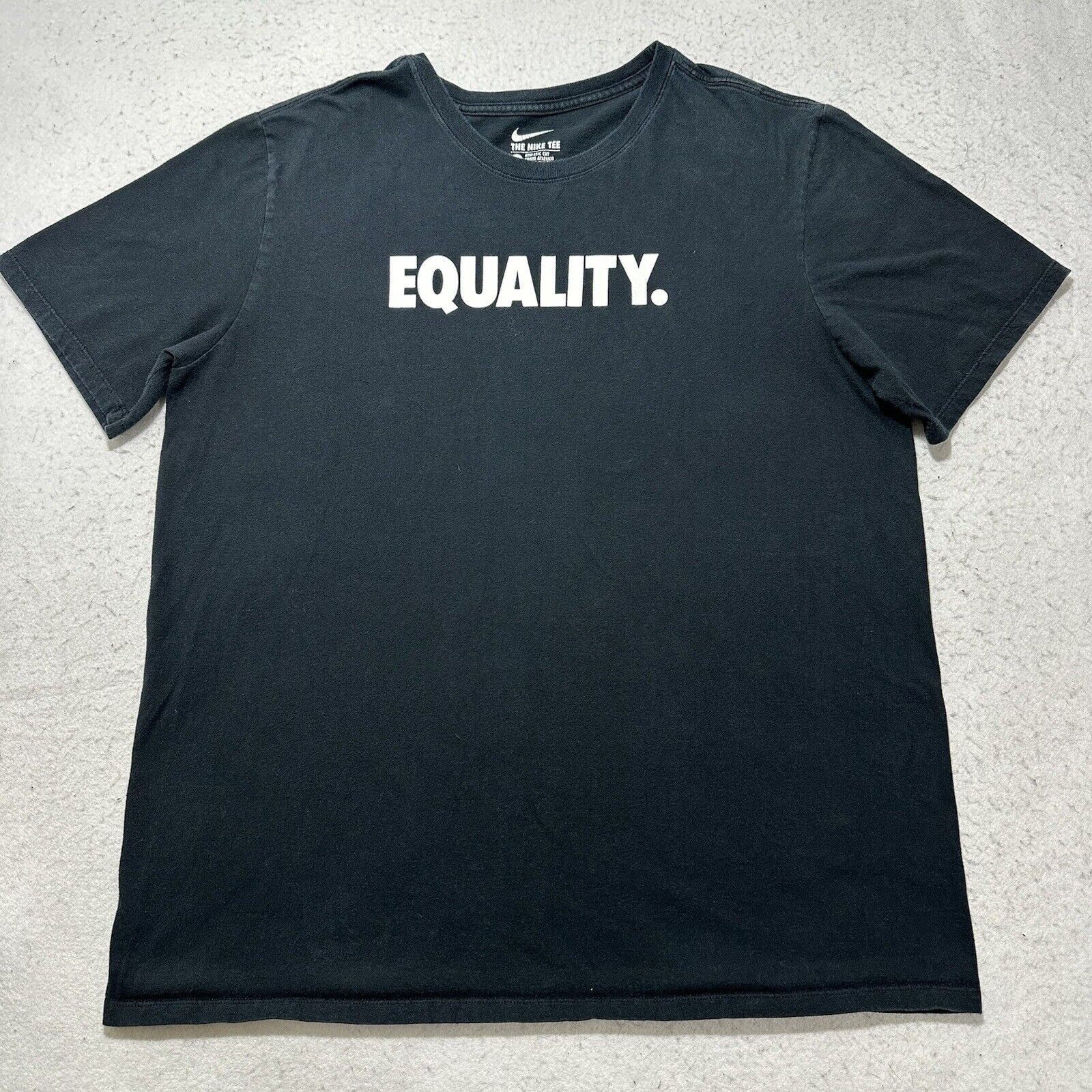 Nike Nike XL Athletic Cut Black Crewneck T Shirt Equality Logo Grailed