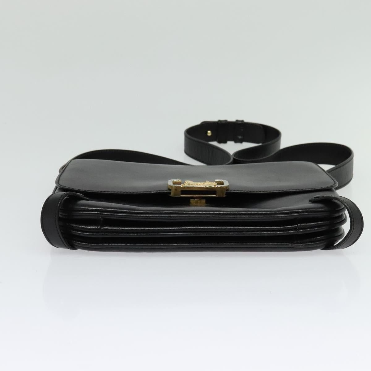 Celine CELINE Shoulder Bag Leather Black Gold Size ONE SIZE - 9 Thumbnail
