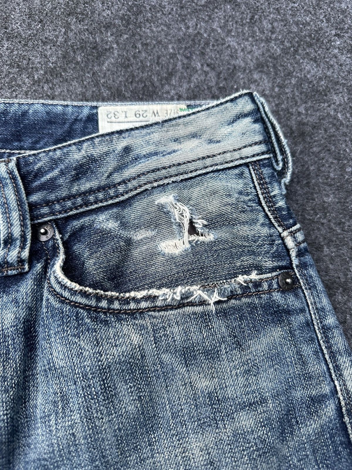 Diesel Vintage Diesel Italy Safado Distressed Denim 29x30 D6 Size US 29 - 9 Thumbnail