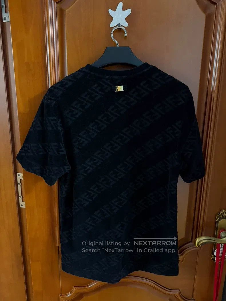Fendi Fendi Black T-Shirt with Full Print Logo Size US S / EU 44-46 / 1 - 2 Thumbnail
