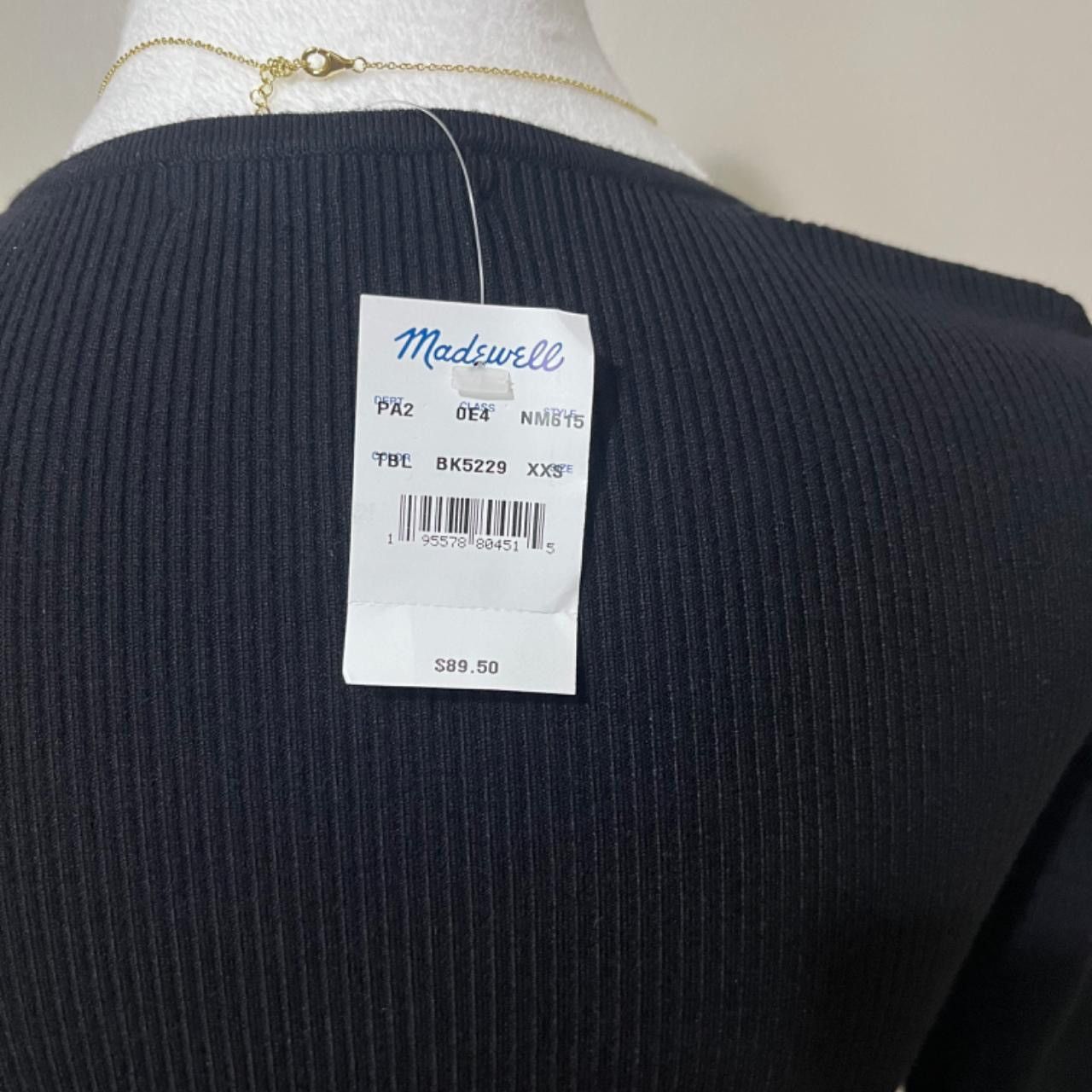 Madewell Madewell Black Wide Rib Sweater Top Size XXS / US 00 / IT 34 - 6 Thumbnail