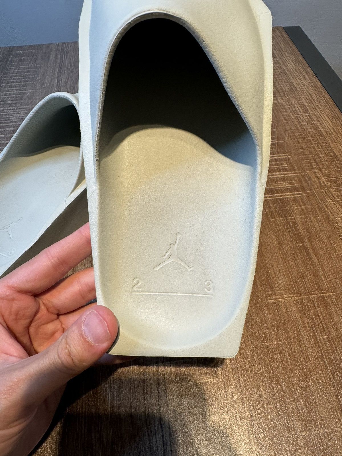 Jordan Brand Nike Air Jordan Hex SP Silver SLIDES W Sz 9 BILLY EILISH Size US 9 / IT 39 - 8 Thumbnail
